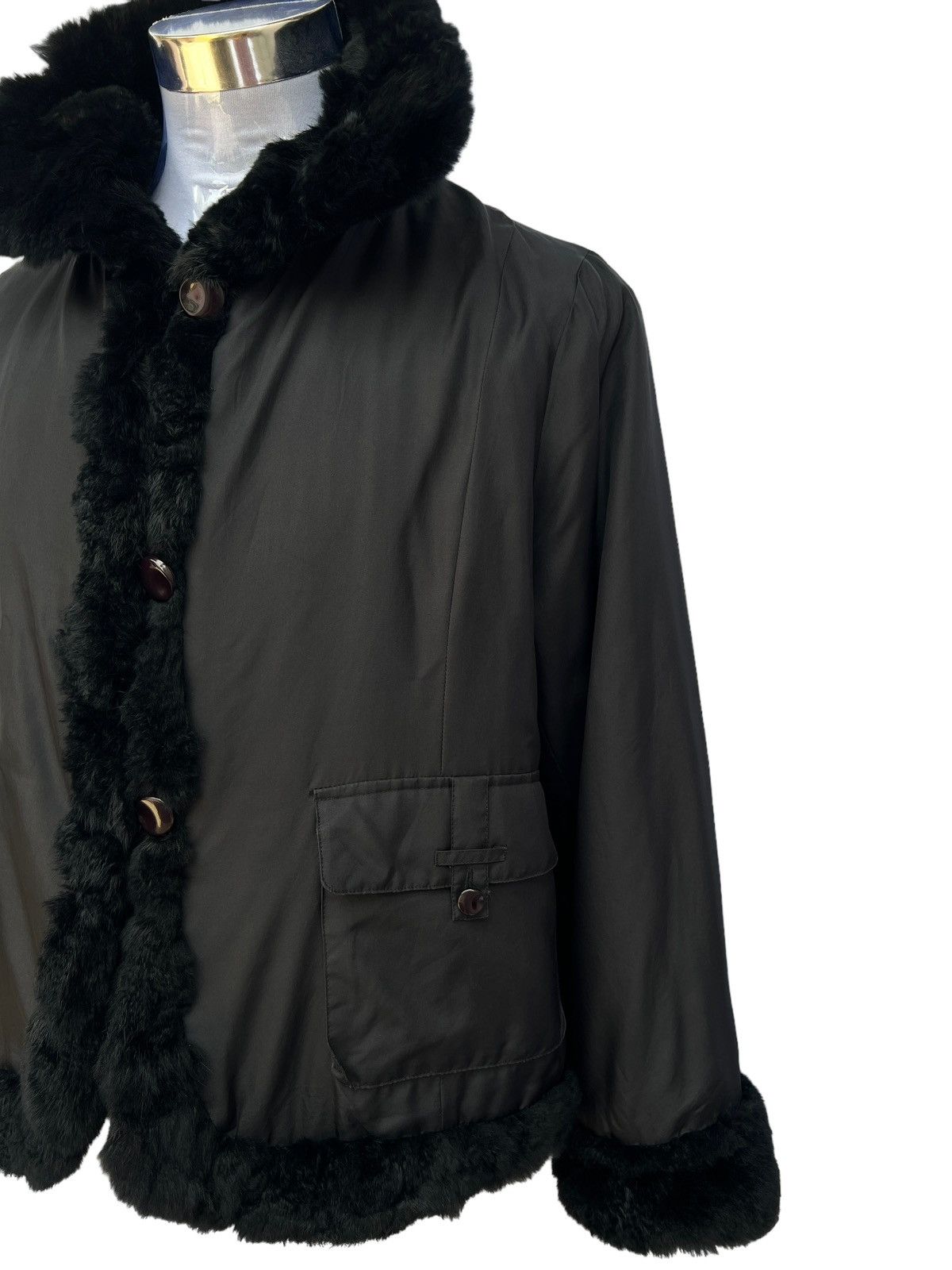Alberta Ferretti Ferrat Furr Black Jacket Inspire Size S / US 4 / IT 40 - 6 Thumbnail