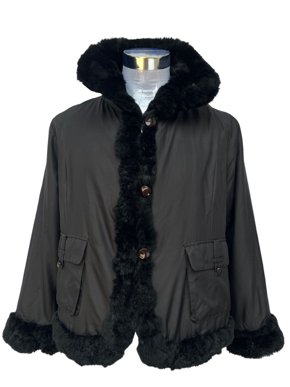 Alberta Ferretti Ferrat Furr Black Jacket Inspire Size S / US 4 / IT 40 - 1 Thumbnail
