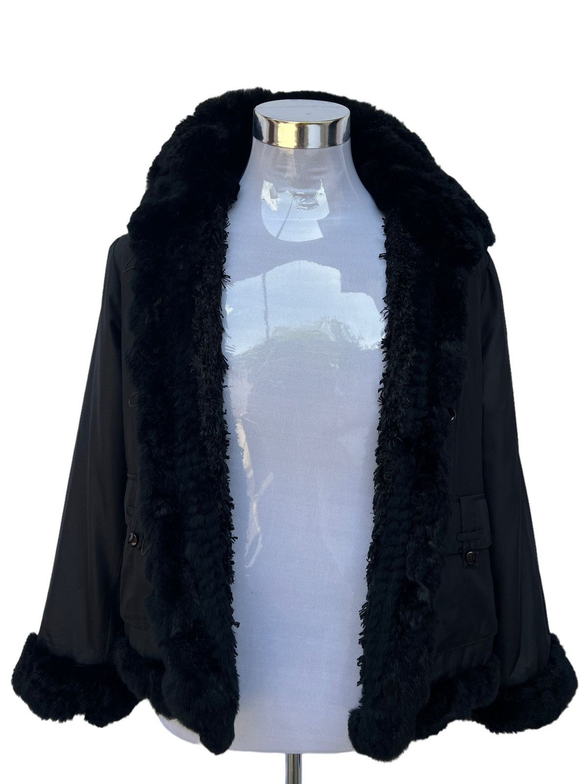Alberta Ferretti Ferrat Furr Black Jacket Inspire Size S / US 4 / IT 40 - 3 Thumbnail