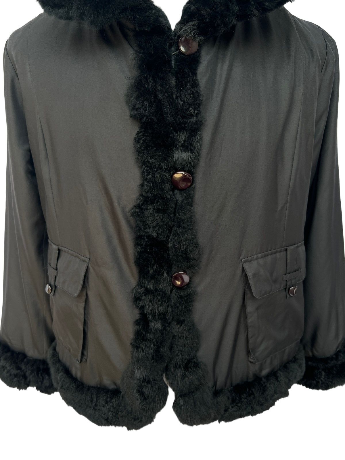 Alberta Ferretti Ferrat Furr Black Jacket Inspire Size S / US 4 / IT 40 - 8 Thumbnail