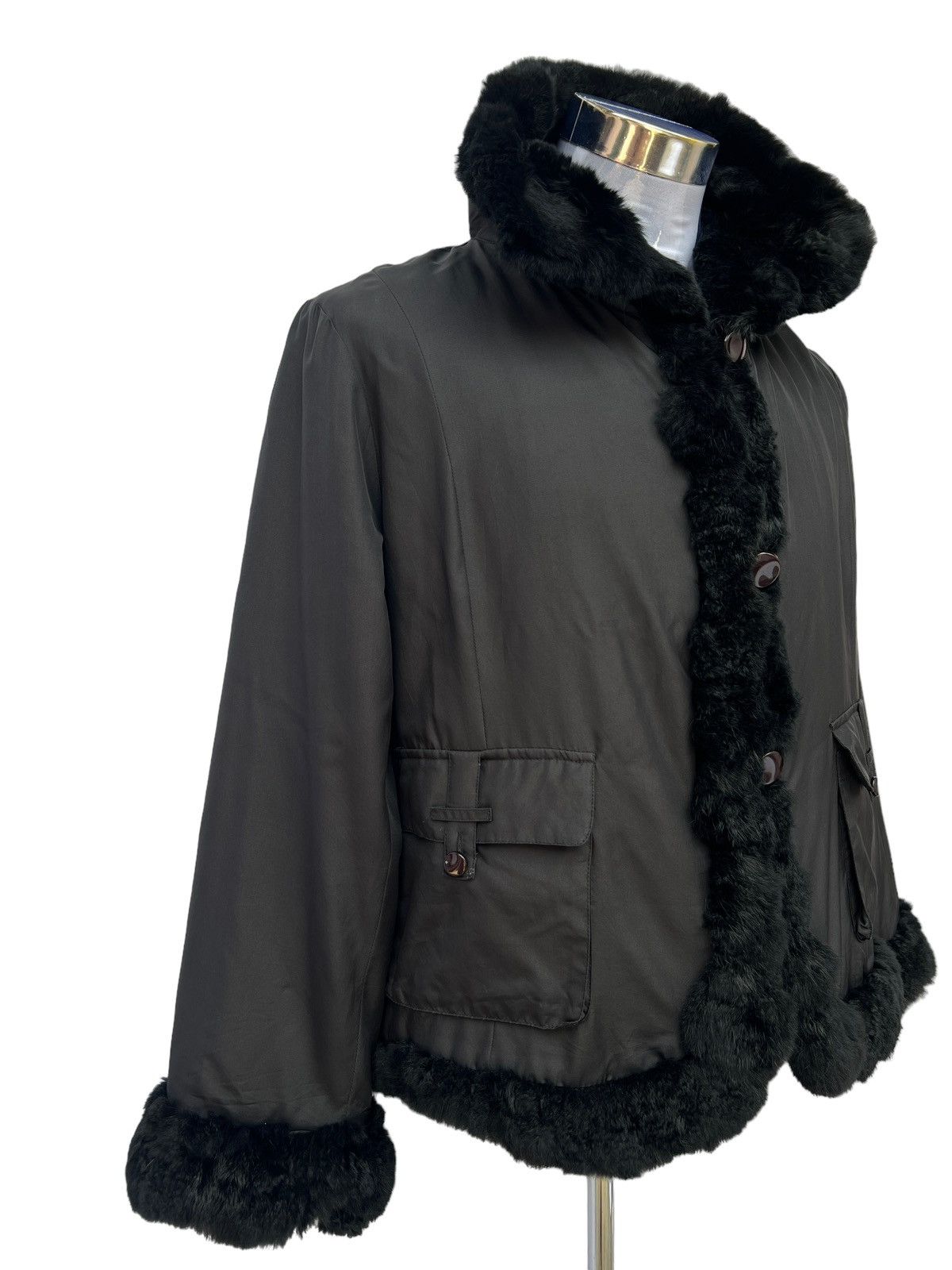 Alberta Ferretti Ferrat Furr Black Jacket Inspire Size S / US 4 / IT 40 - 5 Thumbnail