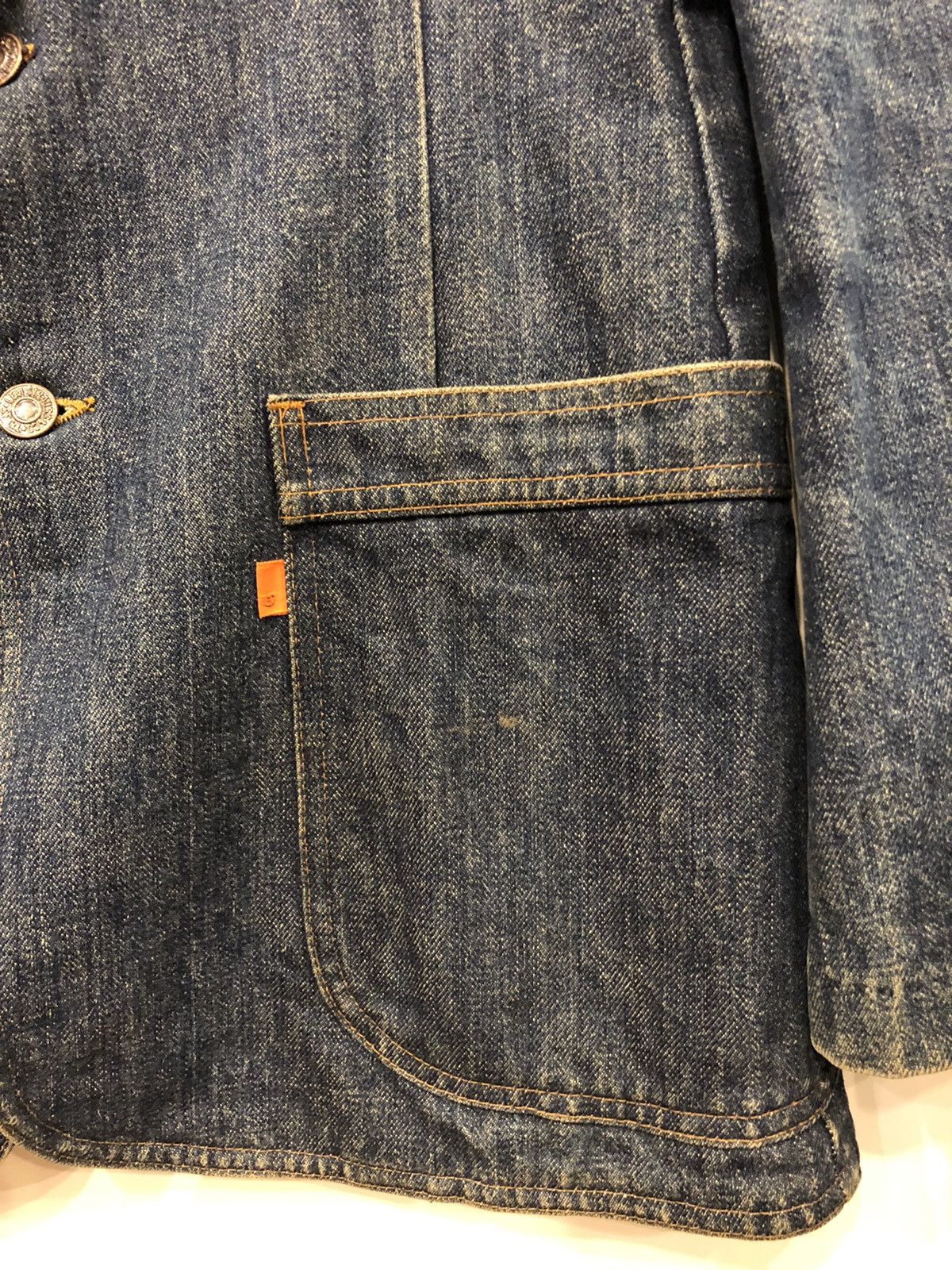Vintage Levis Clothing Blazer Jacket 70s Orange Tag