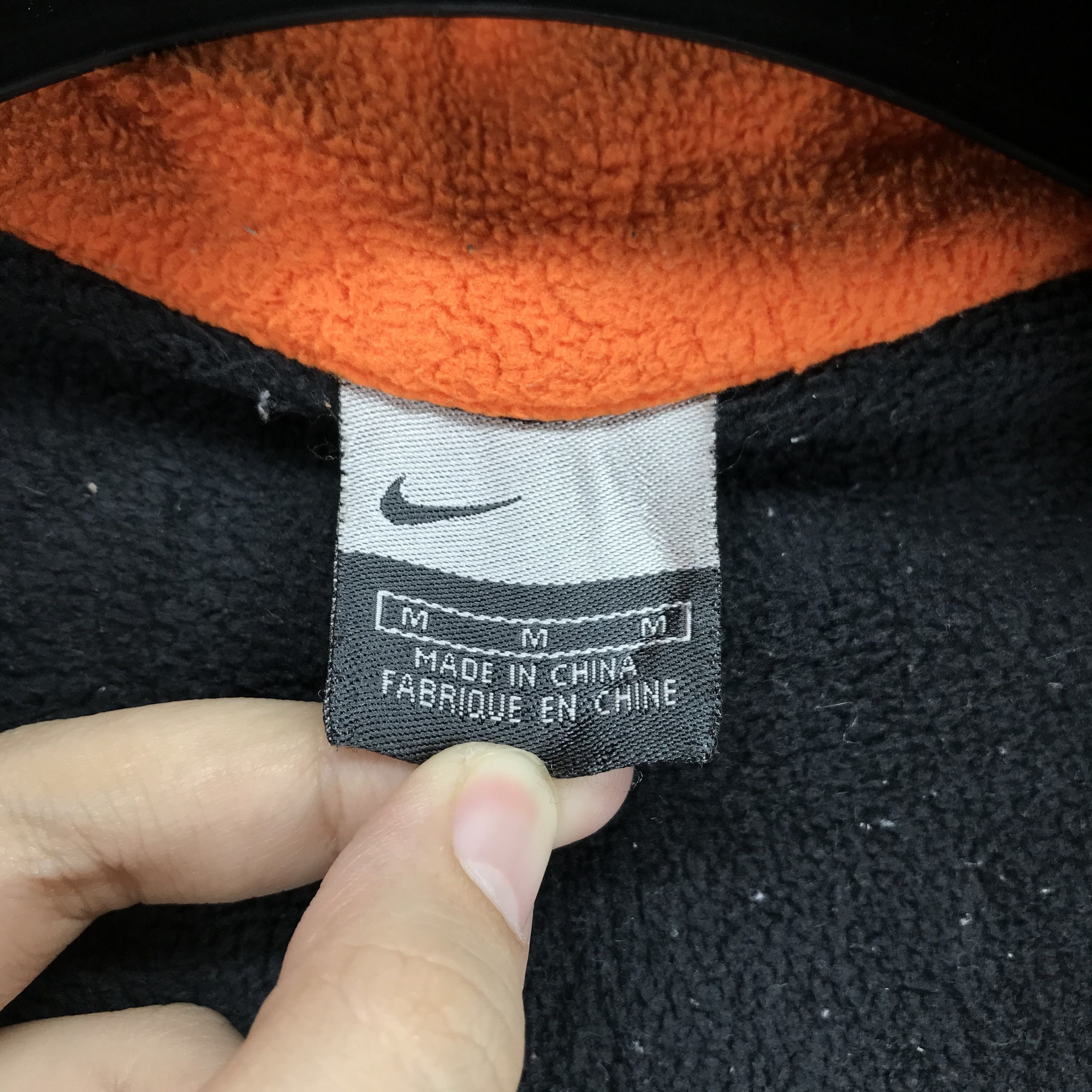Nike Nike Fleece Embroidery Orange Swoosh Logo #2634-104 Size US M / EU 48-50 / 2 - 6 Thumbnail