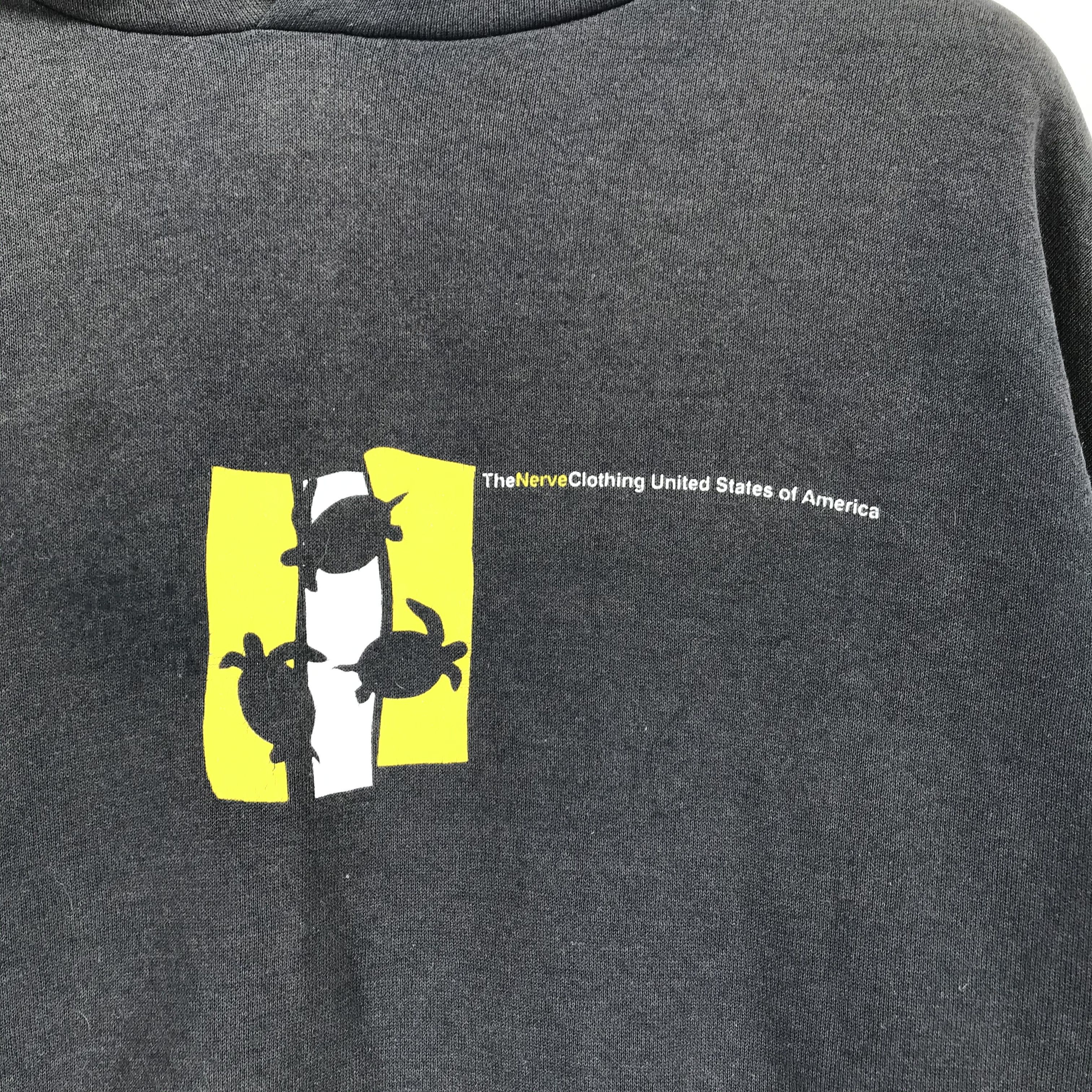 Vintage The Nerve Clothing USA Turtle Logo Hoodies #2632-104 Size US XL / EU 56 / 4 - 3 Thumbnail