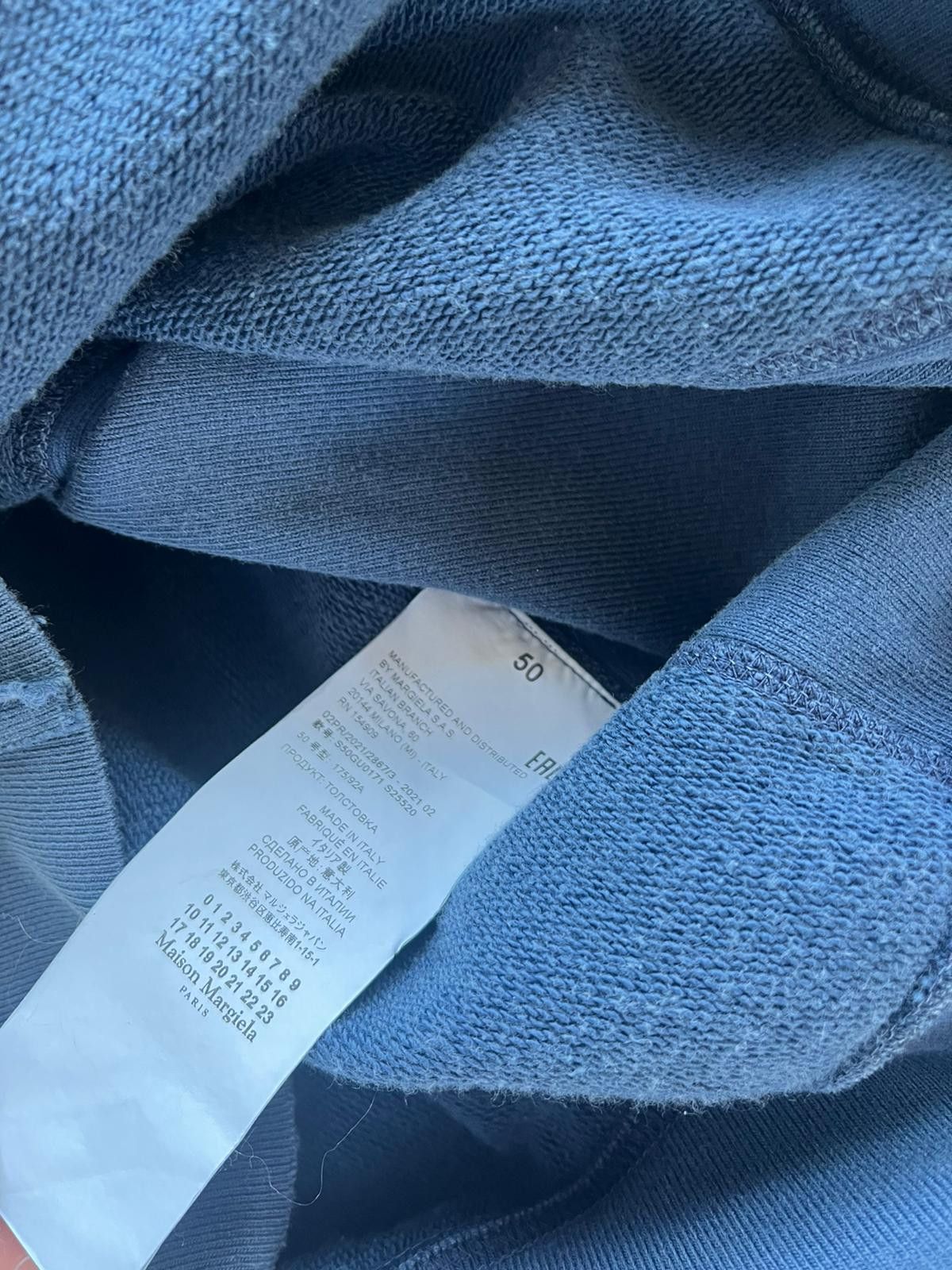 Maison Margiela Pullover Hoodie in Blue Size US M / EU 48-50 / 2 - 17 Thumbnail