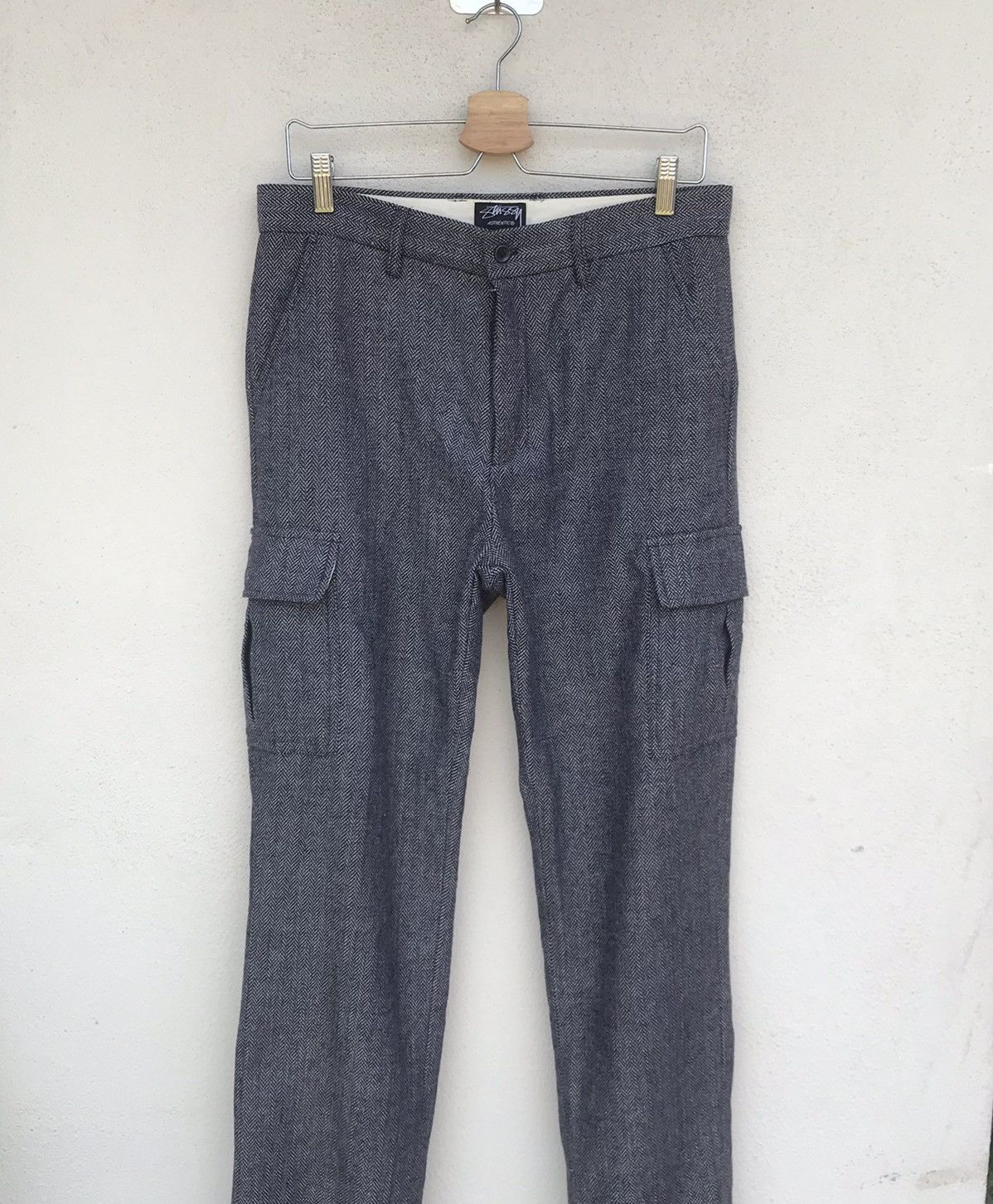 Stussy Vintage 90s Stussy Minimalist Wool Cargo Pant W32 Size US 32 / EU 48 - 2 Thumbnail