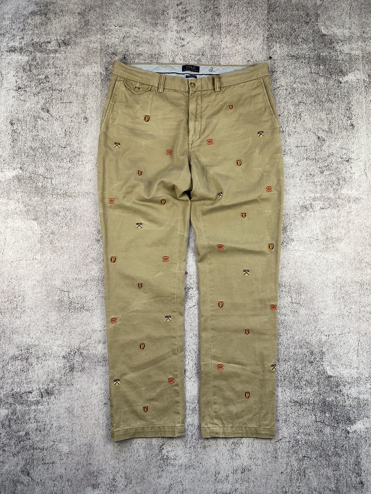 Polo Ralph Lauren Vintage Polo Ralph Lauren embroidered patches chino pants Size US 34 / EU 50 - 1 Thumbnail