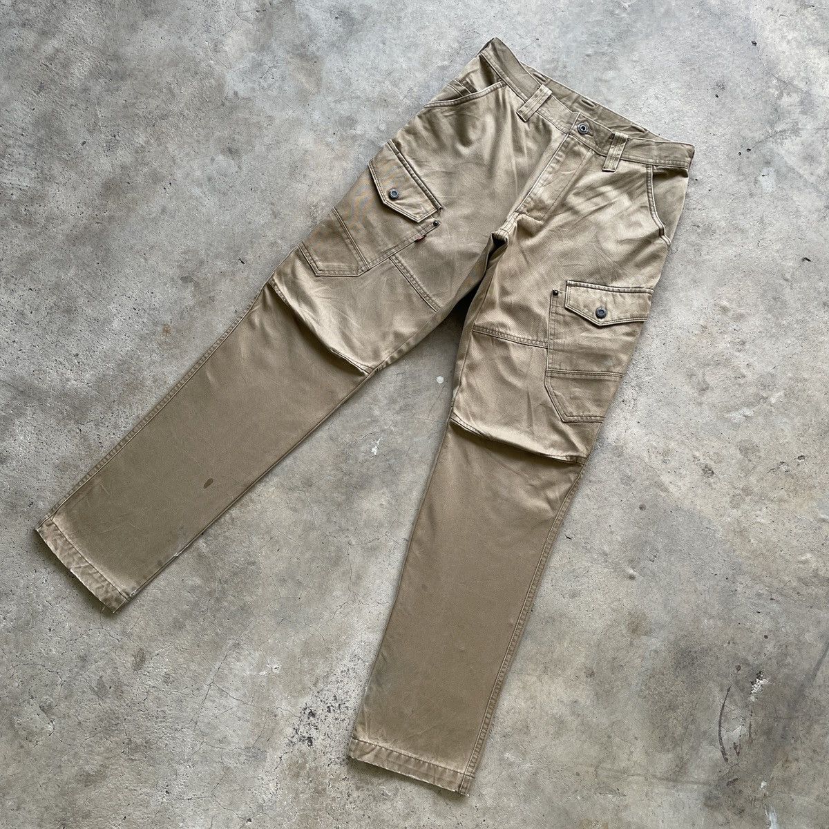 Japanese Brand W28🔥 Burtle Workwear Faded Multipocket Cargo Pants Tactical Size US 28 / EU 44 - 2 Thumbnail