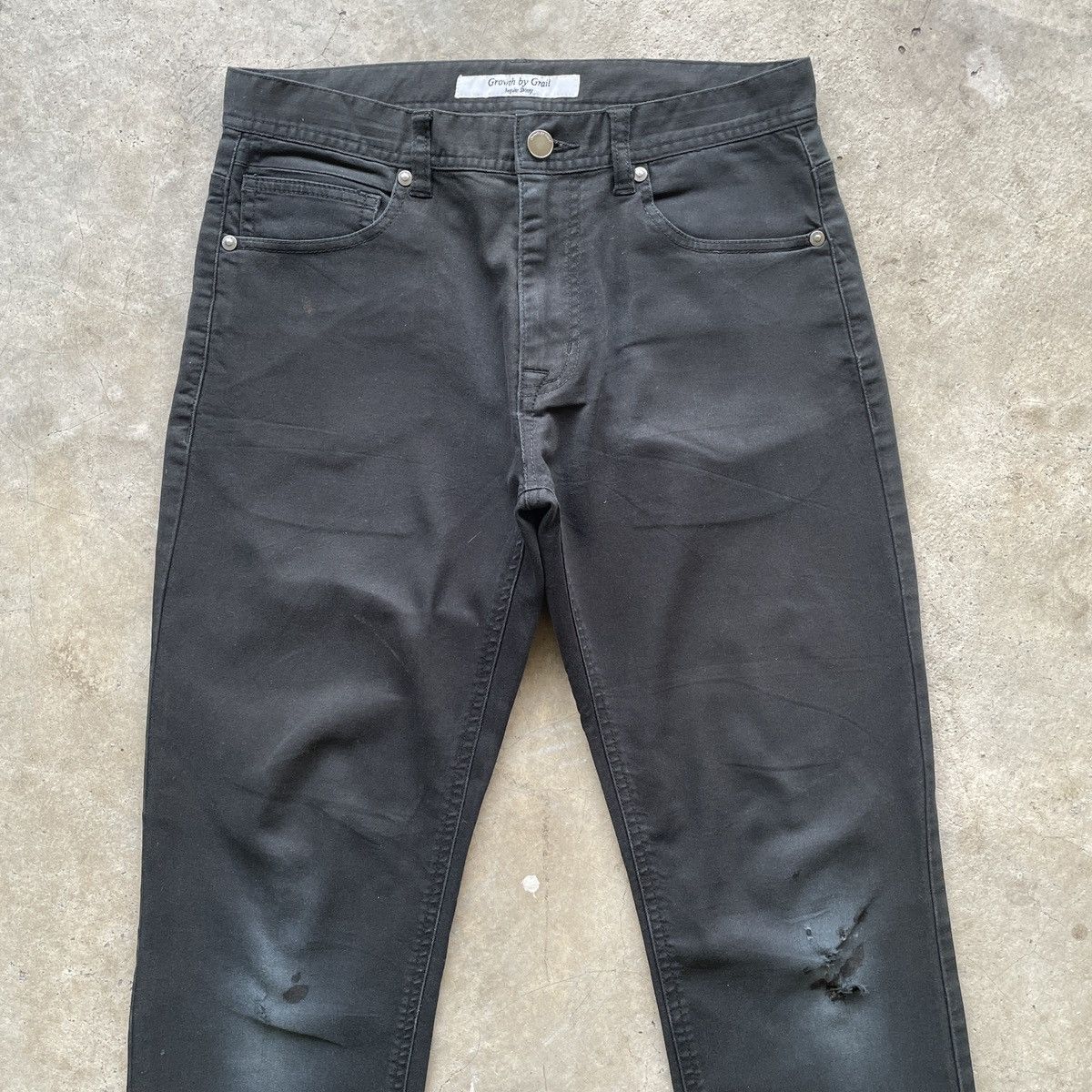 Japanese Brand Vintage Japanese Brand Black Regular Skinny Trousers Pants Size US 29 - 3 Thumbnail