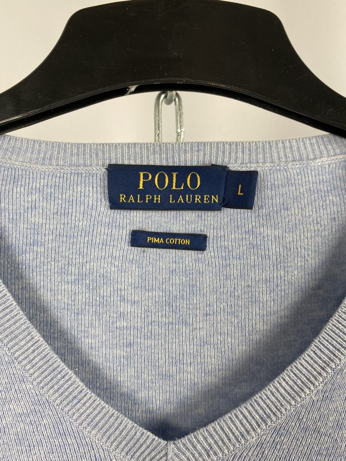 Polo Ralph Lauren Polo Ralph Lauren sweaters V-neck blue streetwear size L Size US L / EU 52-54 / 3 - 3 Thumbnail