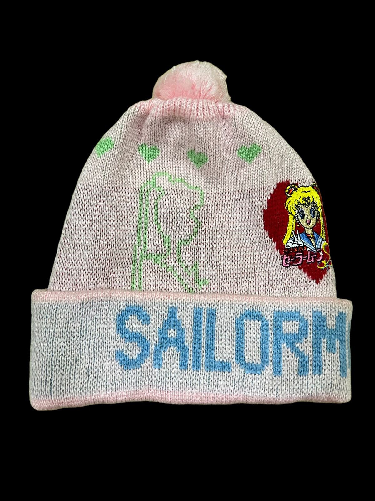 Anime RARE🔥90s SailorMoon 🇯🇵 Anime Pink Winter Beanie Hat Size ONE SIZE - 2 Thumbnail