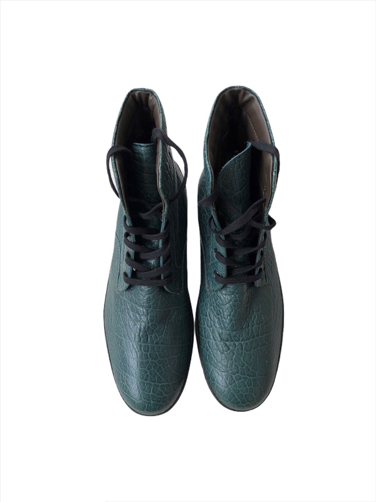 Tod's VERY RARE🔥TOD'S 🇮🇹 Croc Embossed Patent Leather Boots Size US 8.5 / EU 41-42 - 3 Thumbnail