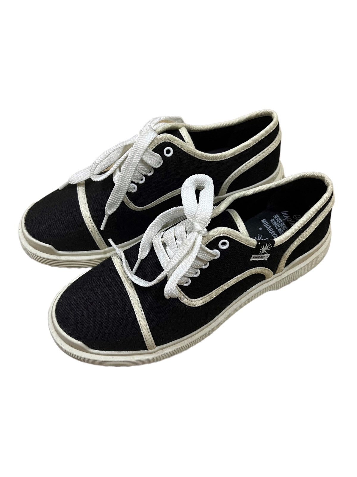 Maison MIHARA YASUHIRO GRAIL🔥Miharayasuhiro Black Blackey OG Canvas Sneakers Boots Size US 11 / EU 44 - 2 Thumbnail