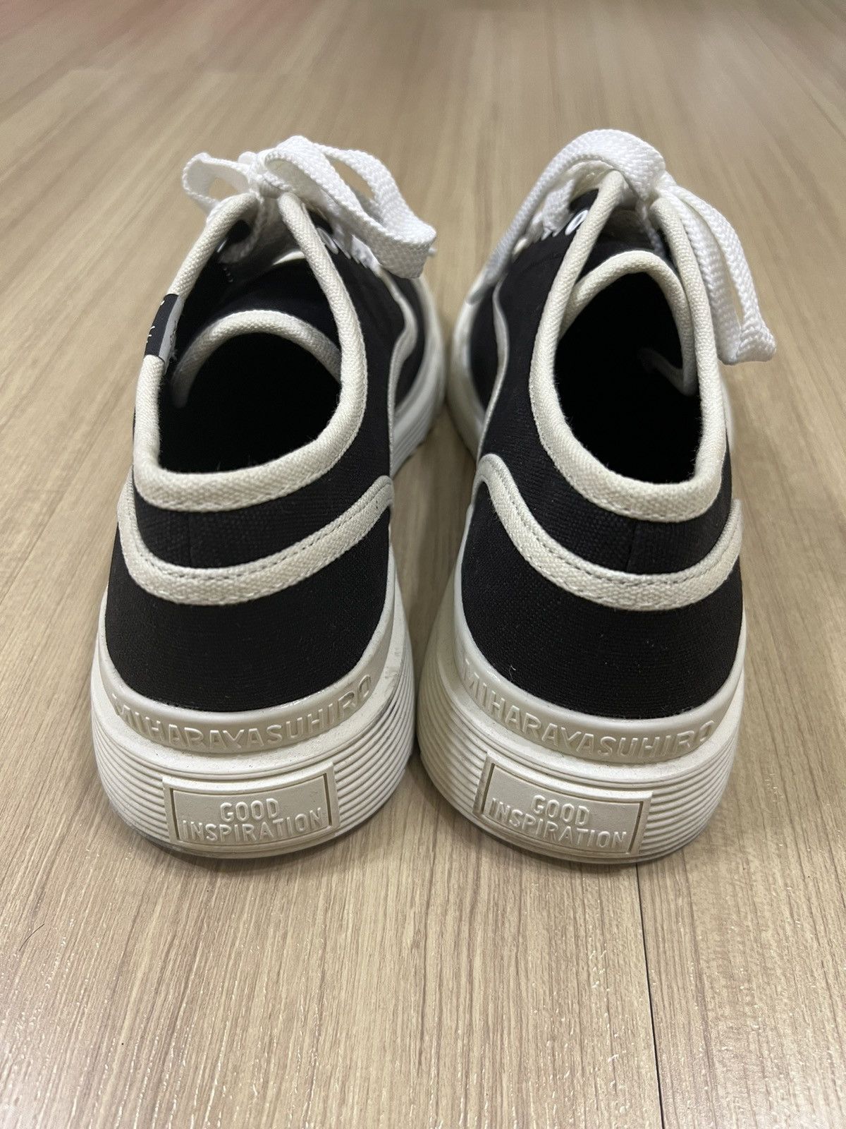 Maison MIHARA YASUHIRO GRAIL🔥Miharayasuhiro Black Blackey OG Canvas Sneakers Boots Size US 11 / EU 44 - 5 Thumbnail