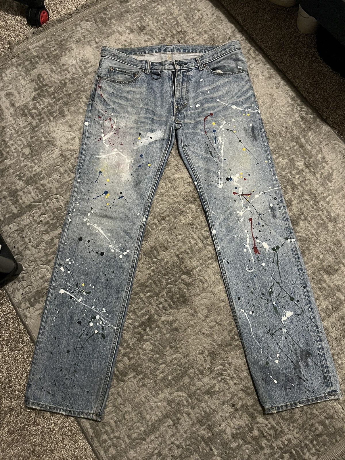 Number (N)ine Number Nine Paint Splatter Denim | Grailed