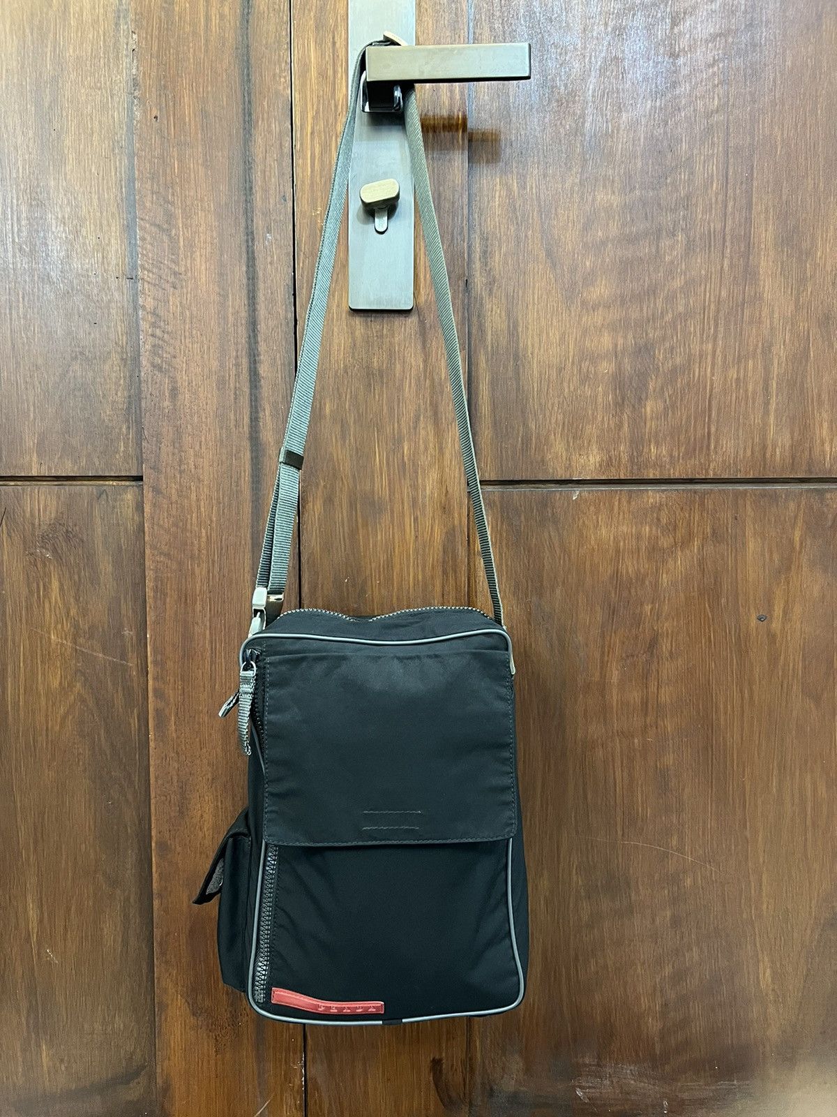 Prada Sling Bag Black Nylon, Men's