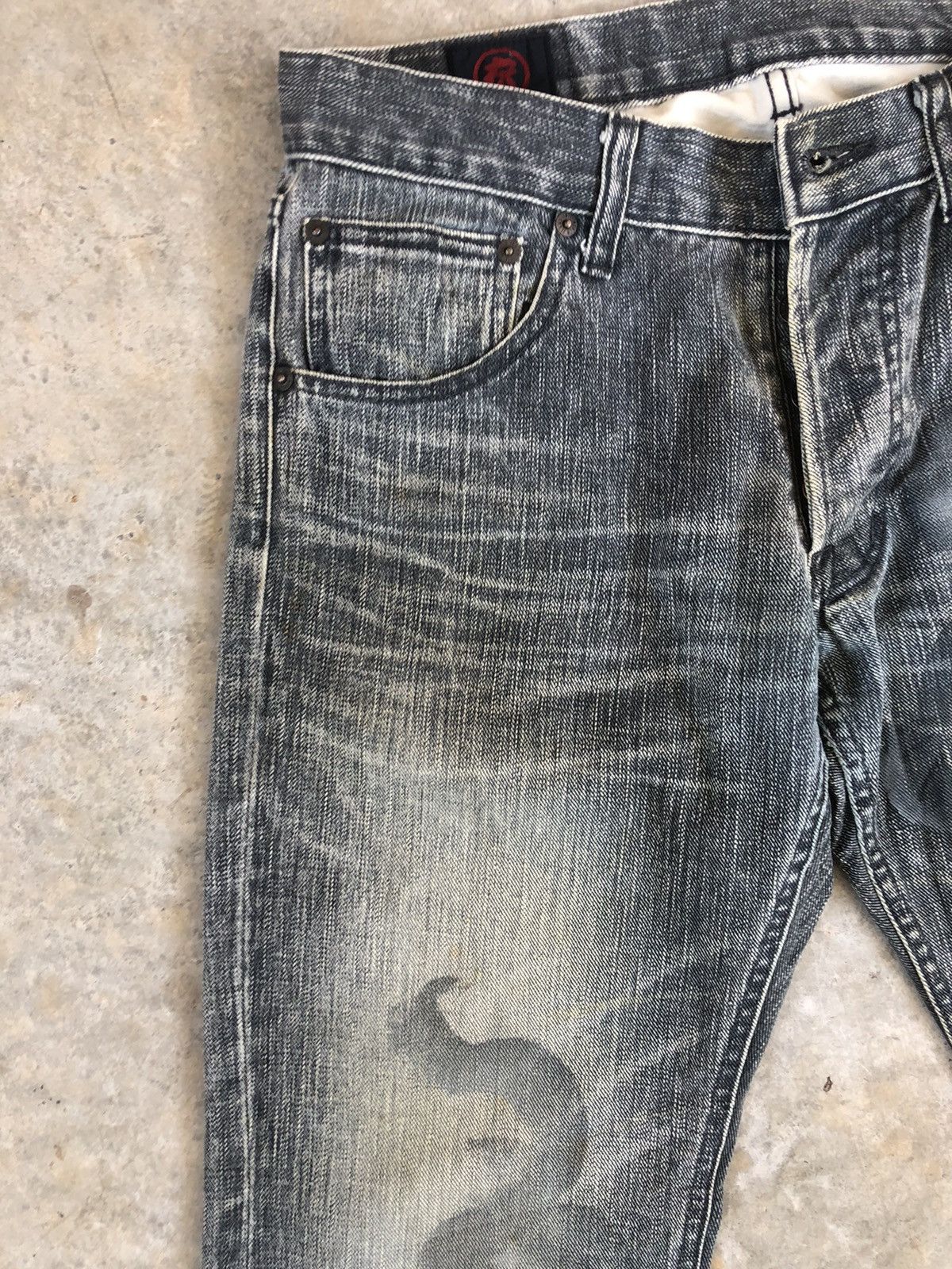 Japanese Brand Japanese Brand Coromool Dragon Painted Distressed Jeans Size US 33 - 4 Thumbnail