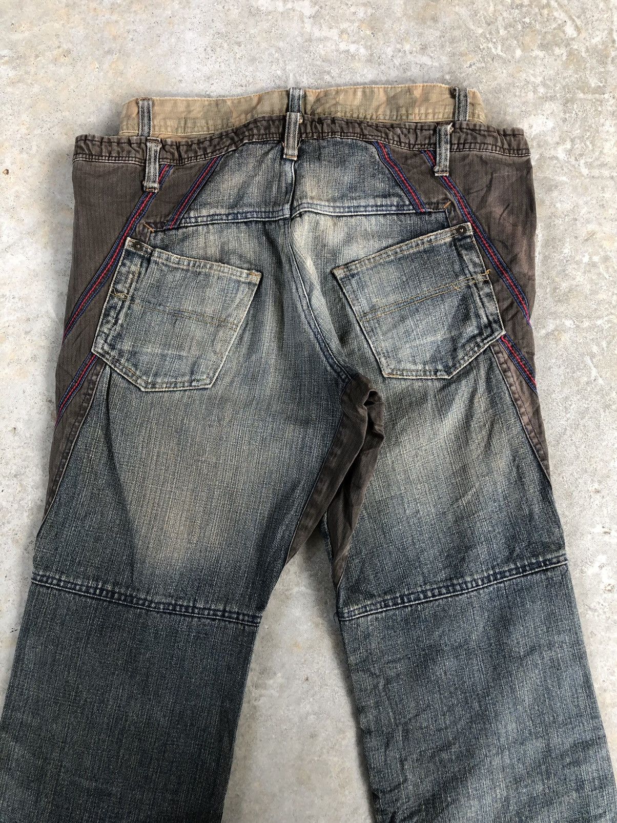 Japanese Brand Nouveau Brillant Homme Double Waist Distressed Jeans Size US 30 / EU 46 - 8 Thumbnail