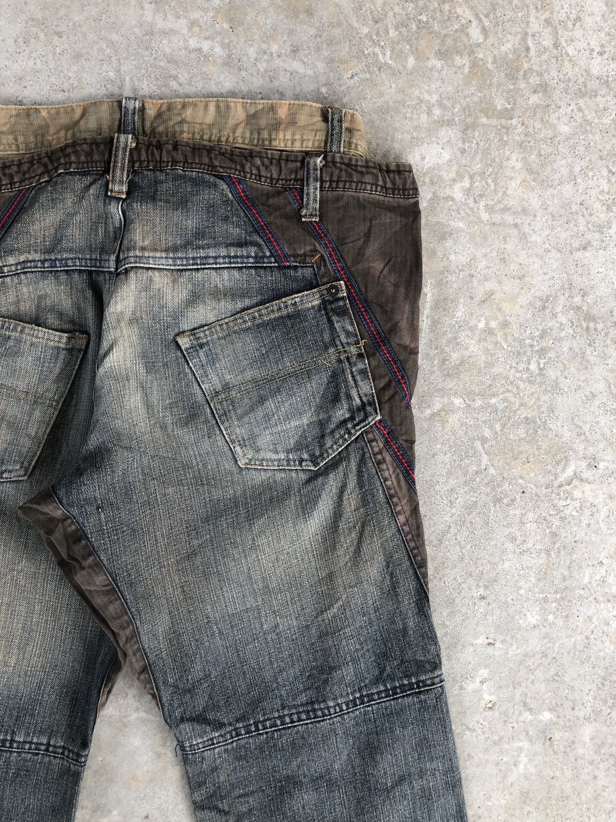 Japanese Brand Nouveau Brillant Homme Double Waist Distressed Jeans Size US 30 / EU 46 - 10 Thumbnail