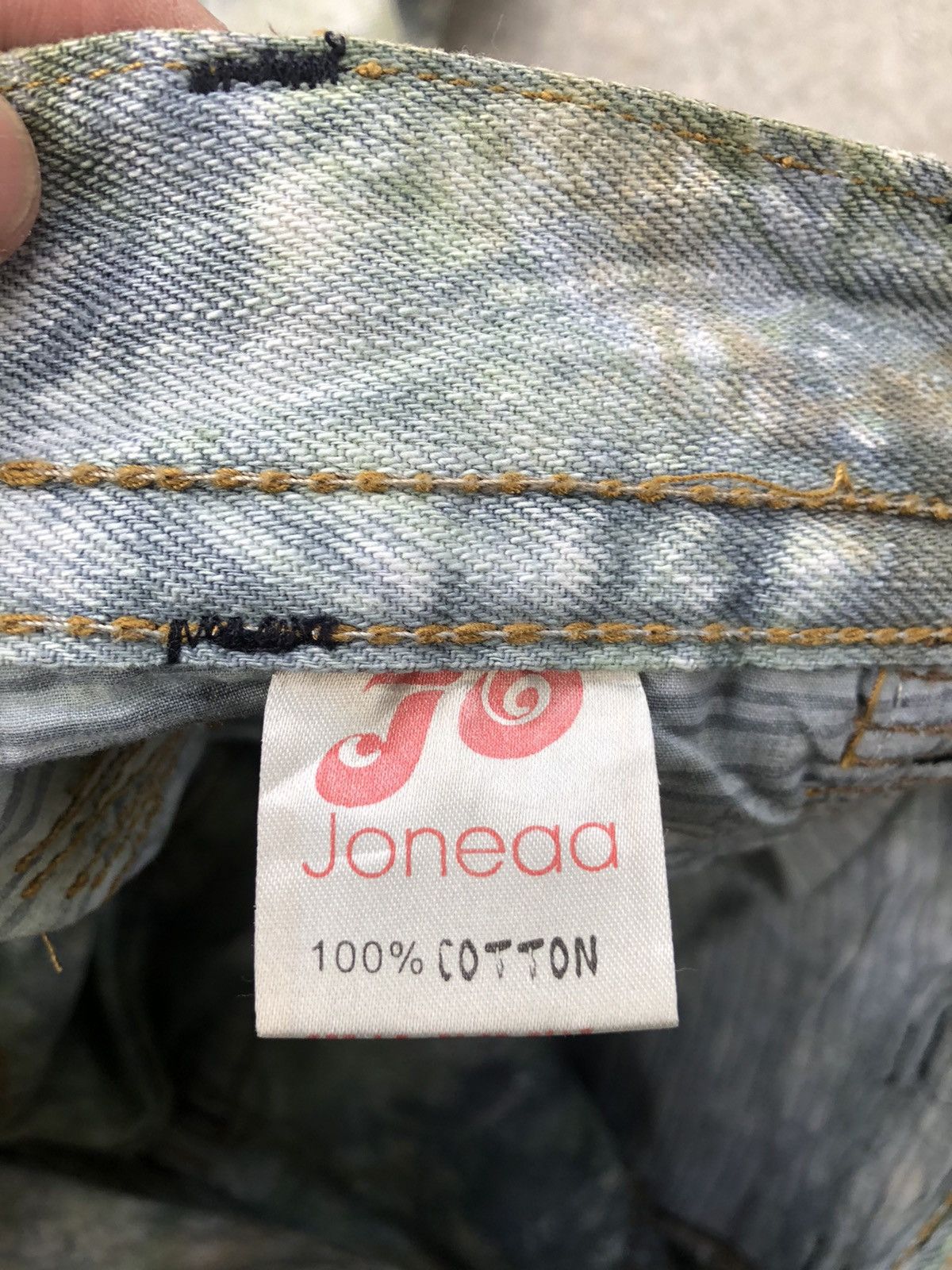 Japanese Brand Japanese Joneaa Tie Dye Jeans Art Denim Size US 30 / EU 46 - 15 Thumbnail