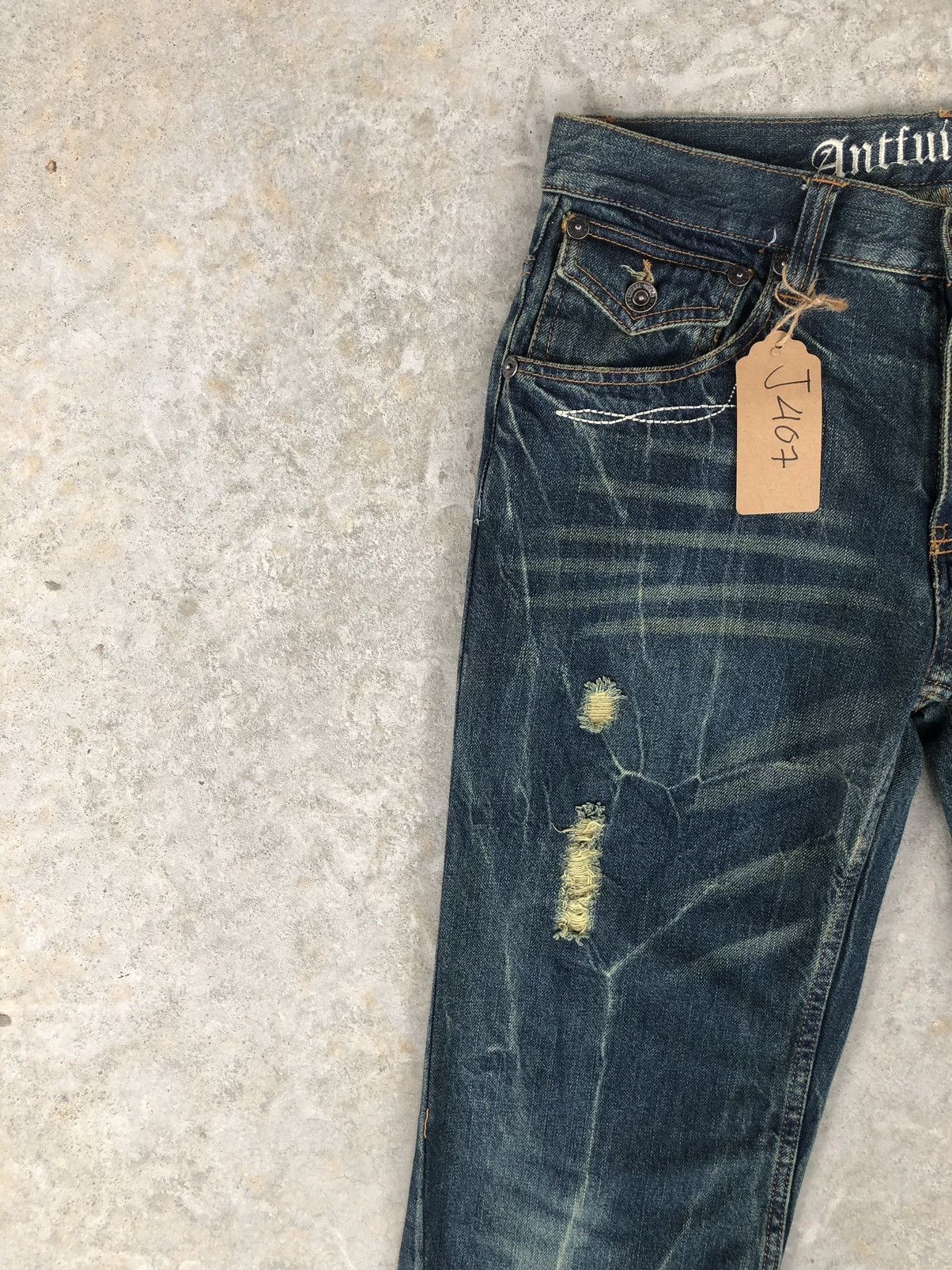 If Six Was Nine Japanese Antfui Flared Jeans Distressed Jeans Size US 33 - 4 Thumbnail