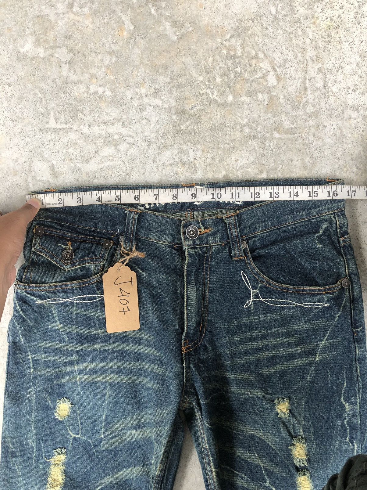 If Six Was Nine Japanese Antfui Flared Jeans Distressed Jeans Size US 33 - 13 Thumbnail