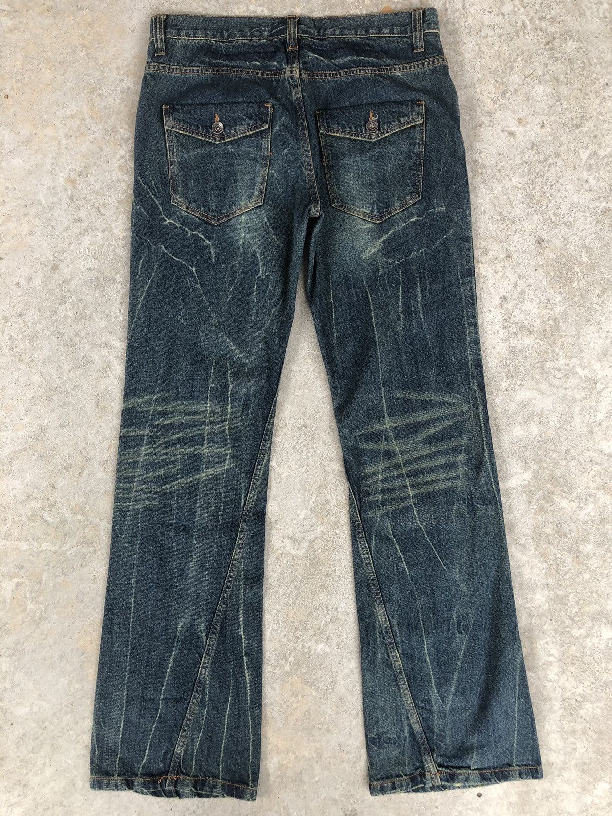 If Six Was Nine Japanese Antfui Flared Jeans Distressed Jeans Size US 33 - 2 Thumbnail