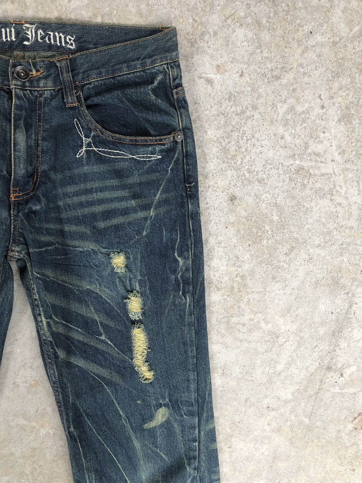 If Six Was Nine Japanese Antfui Flared Jeans Distressed Jeans Size US 33 - 5 Thumbnail