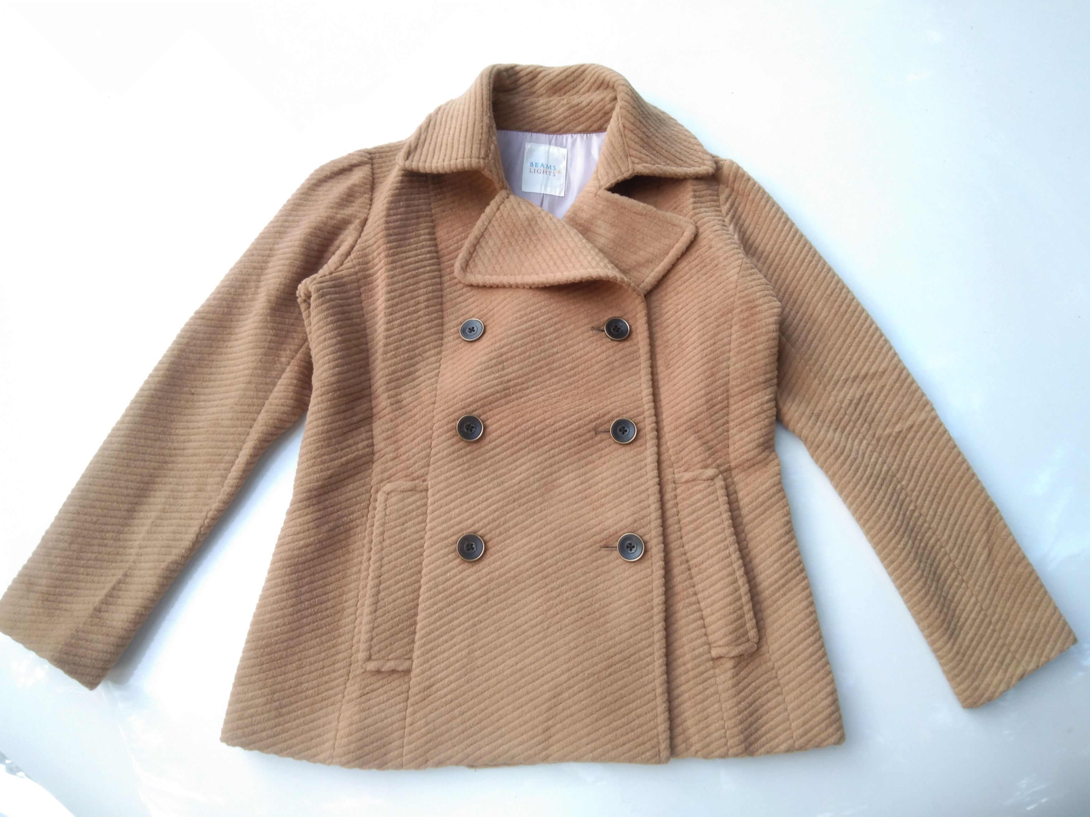 Beams Plus × Japanese Brand BEAMS WOMEN'S DOUBLE-BREASTED WOOL COAT Size XS / US 0-2 / IT 36-38 - 3 Thumbnail