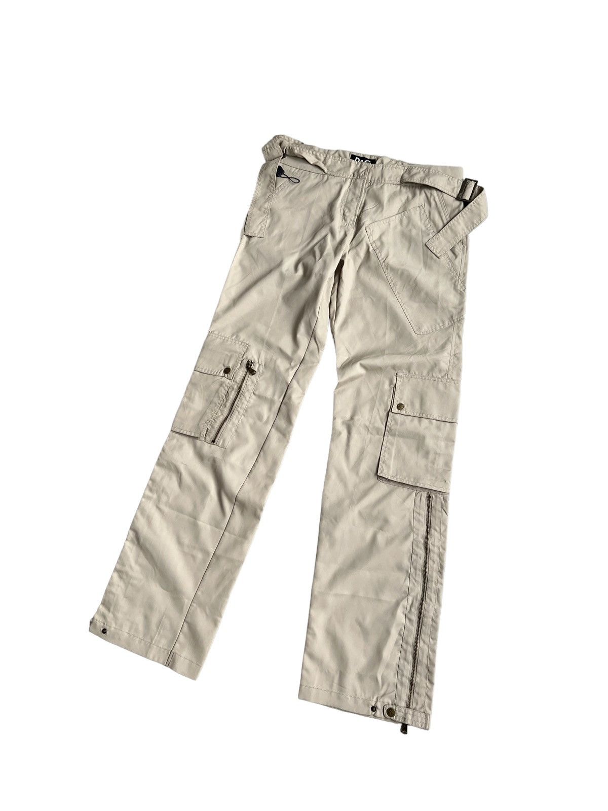 Pre-owned Dolce Gabbana X Vintage Archive Dolce & Gabbana Multi Pocket Cargo Pants/d&g Pants In Beige