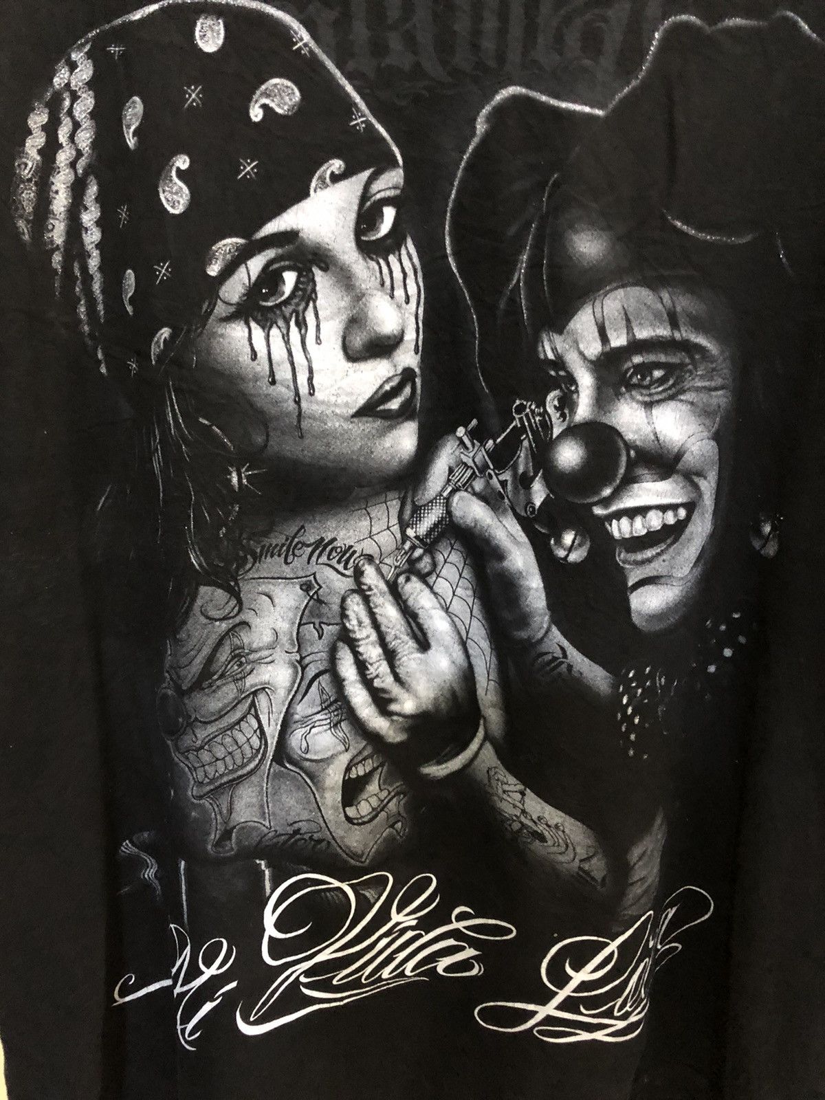 Expert Horror Mi Vida Loca tees design Clown tattooing for girl oversized Size US XXL / EU 58 / 5 - 3 Thumbnail