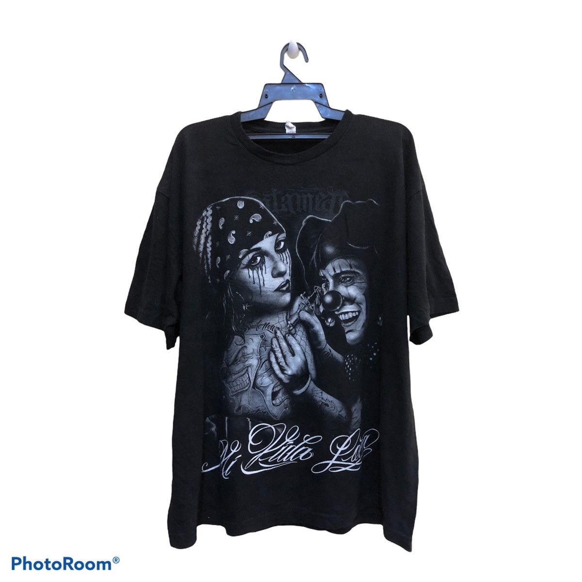 Expert Horror Mi Vida Loca tees design Clown tattooing for girl oversized Size US XXL / EU 58 / 5 - 1 Thumbnail