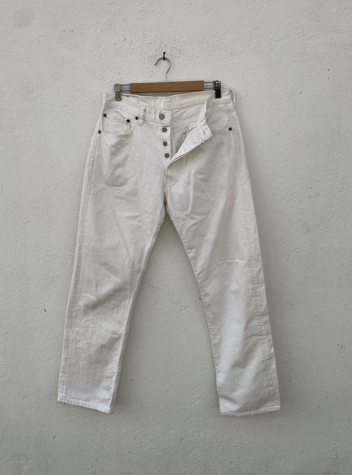 Levi's × Levi's Vintage Clothing Vintage Levi’s 501 White Jeans Size US 31 - 1 Thumbnail