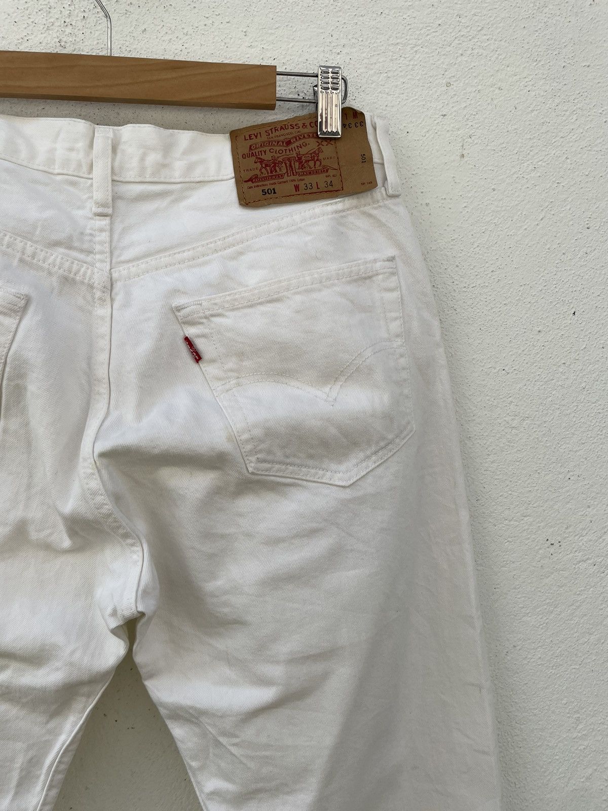 Levi's × Levi's Vintage Clothing Vintage Levi’s 501 White Jeans Size US 31 - 9 Thumbnail