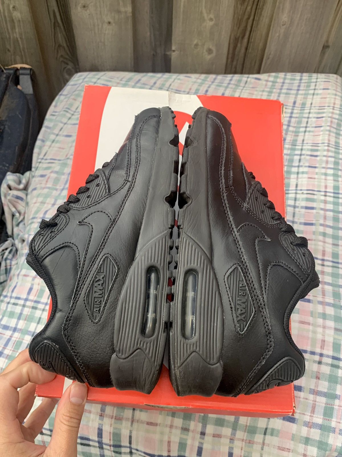 Nike Air Max 90 Triple Black Size US 7 / EU 40 - 5 Thumbnail