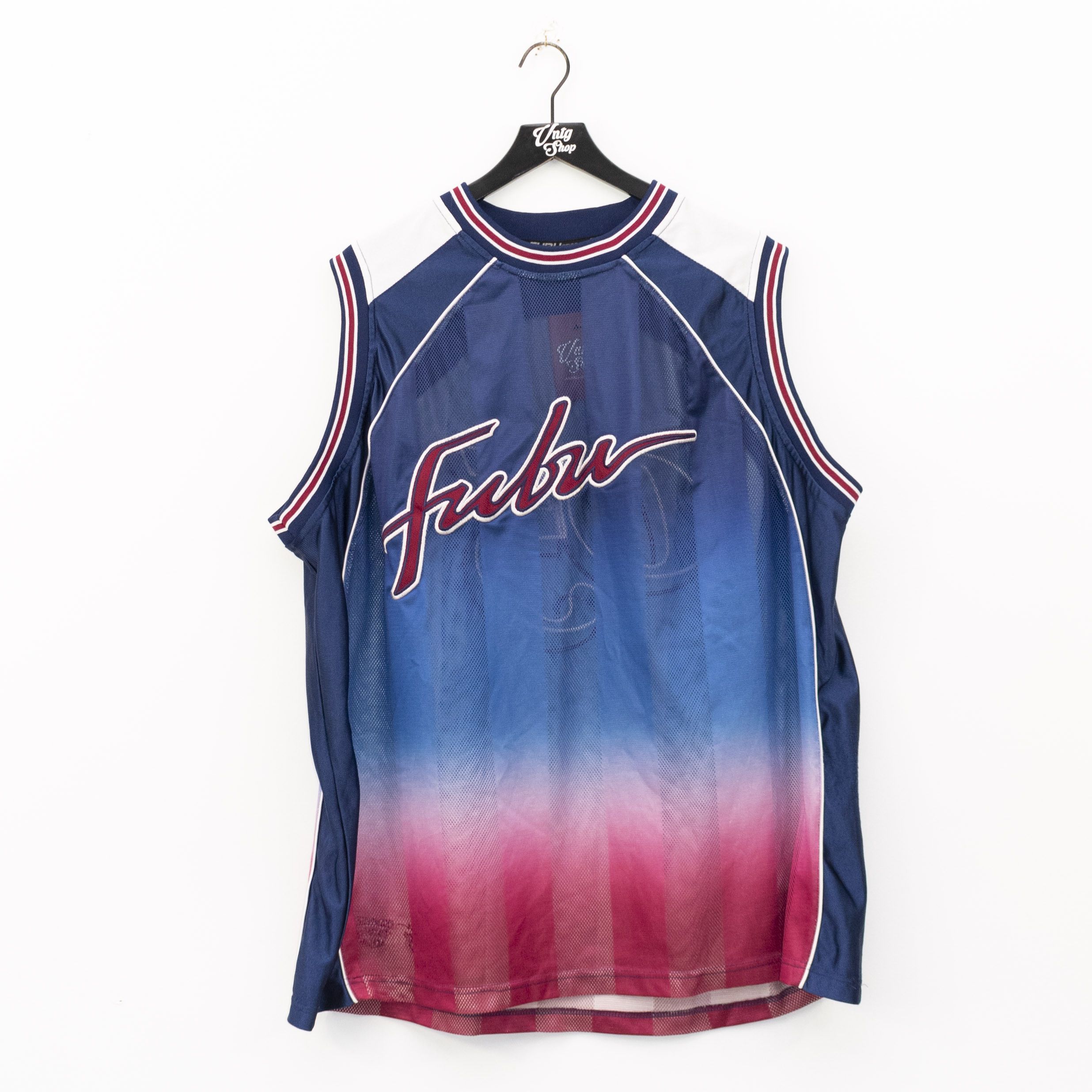 Vintage 2XL FUBU 05 Football Jersey Blue Red A RARE