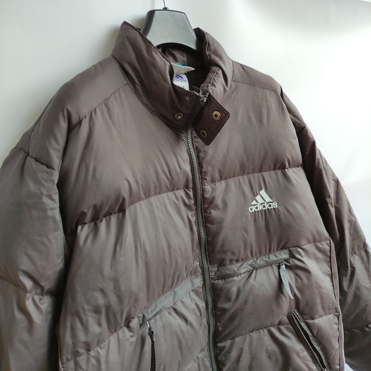 Adidas × Vintage Vintage Adidas Puffer Down Jacket Big Embroidered Logo Y2K Size US L / EU 52-54 / 3 - 4 Thumbnail
