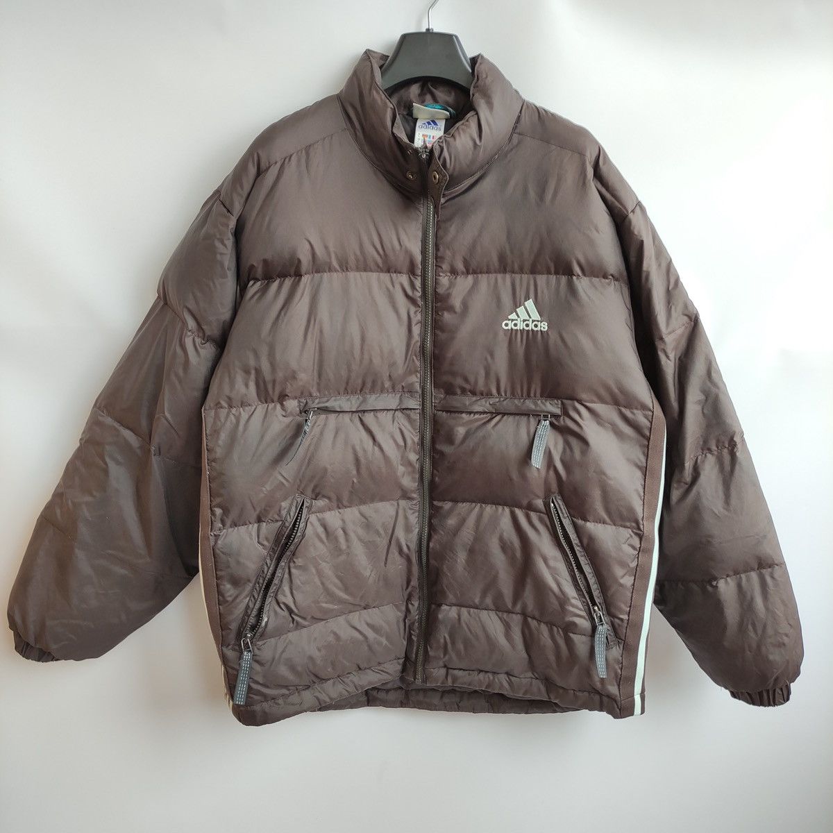 Adidas × Vintage Vintage Adidas Puffer Down Jacket Big Embroidered Logo Y2K Size US L / EU 52-54 / 3 - 1 Thumbnail