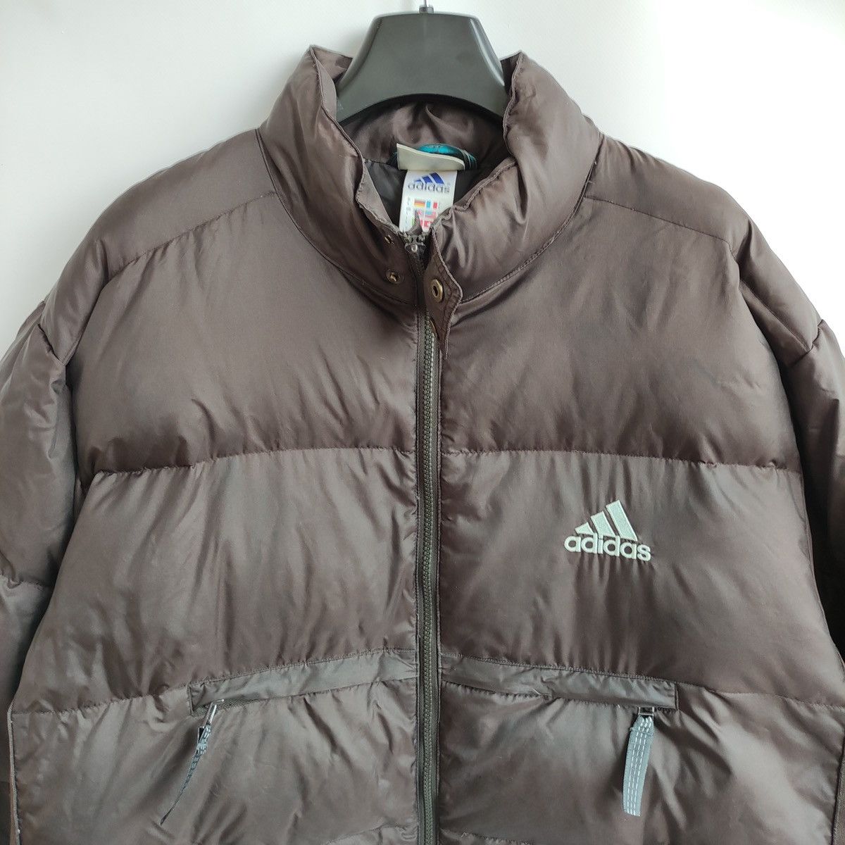 Adidas × Vintage Vintage Adidas Puffer Down Jacket Big Embroidered Logo Y2K Size US L / EU 52-54 / 3 - 3 Thumbnail