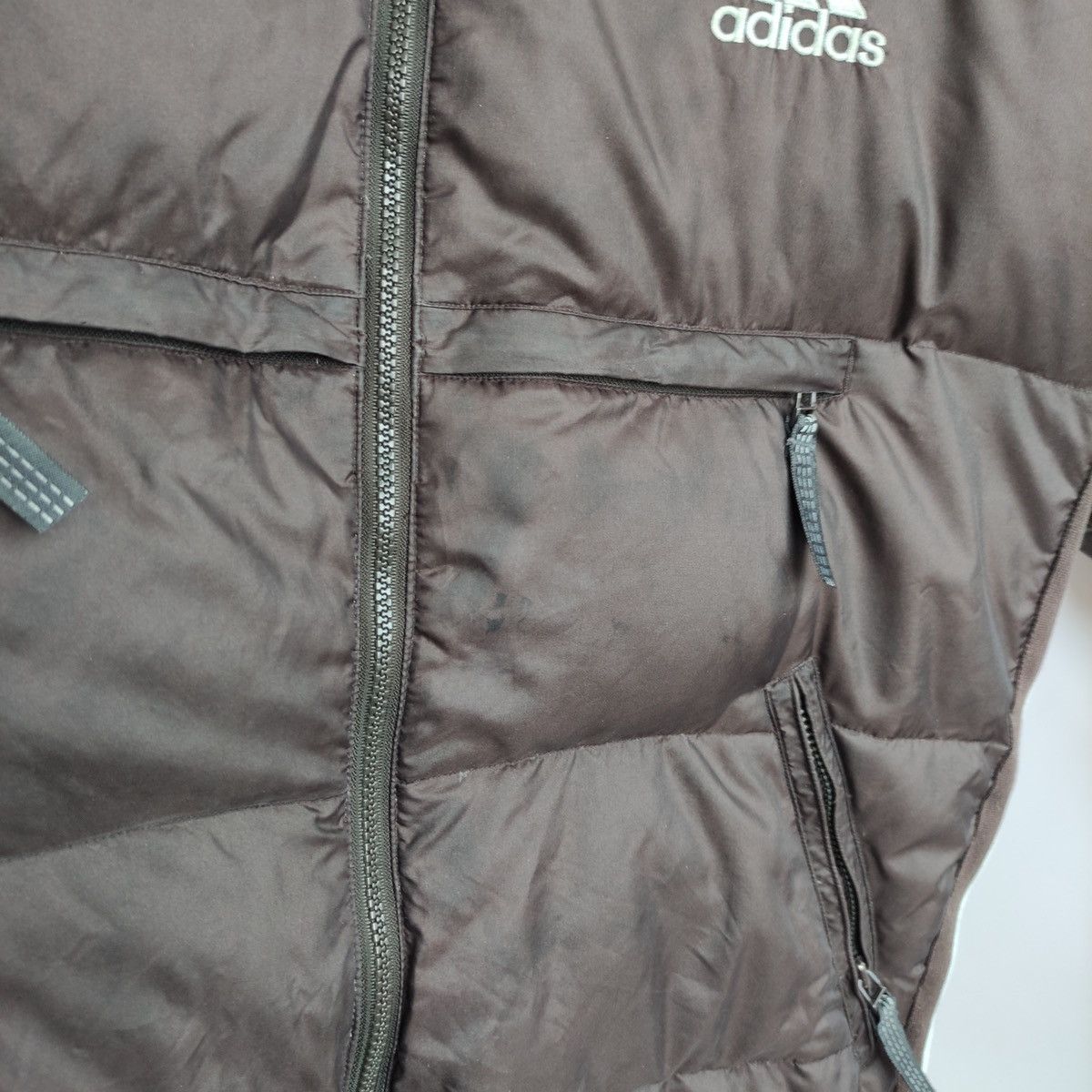 Adidas × Vintage Vintage Adidas Puffer Down Jacket Big Embroidered Logo Y2K Size US L / EU 52-54 / 3 - 9 Thumbnail