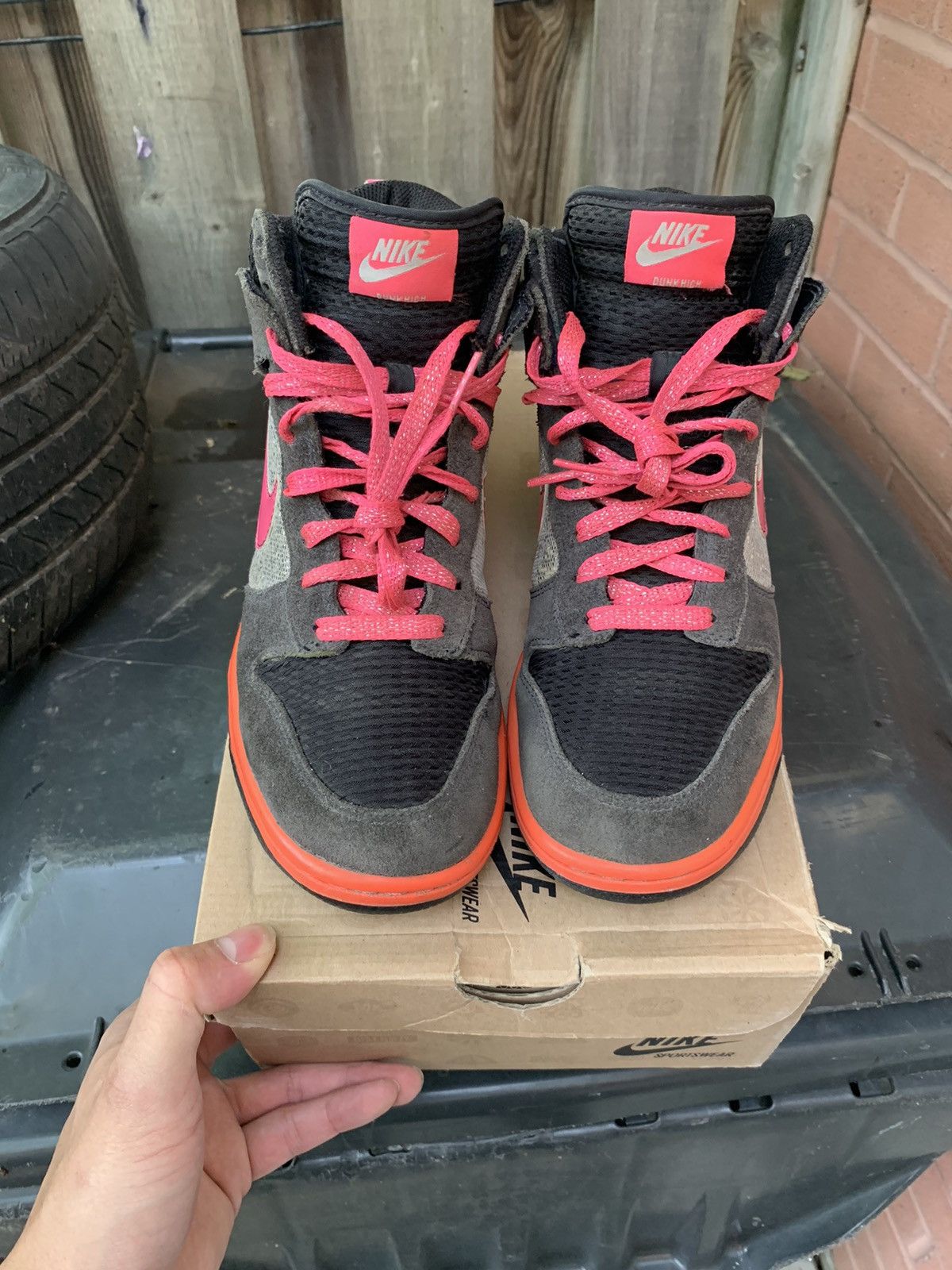 Nike Women’s Dunk High 6.0 Premium Black Pink Sparkle Size US 7 / EU 40 - 2 Thumbnail