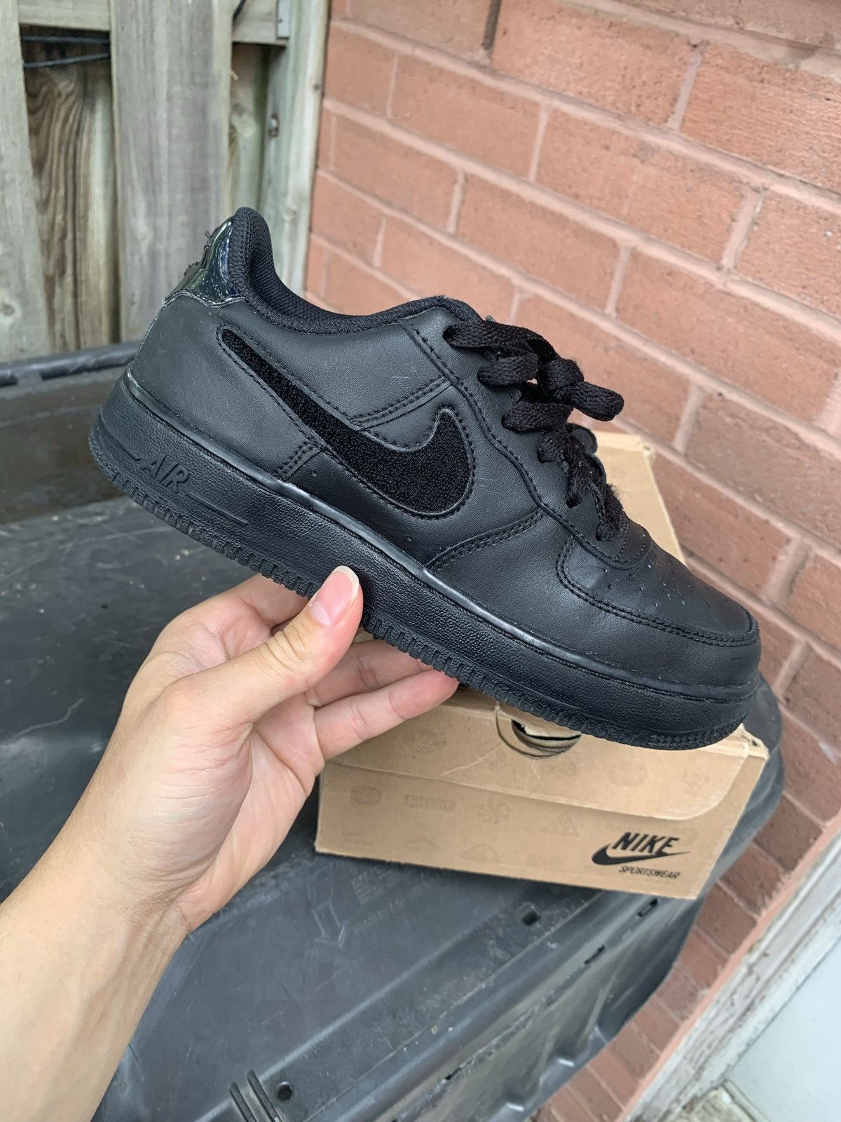 Nike Air Force One Low LV8 BG Black Size US 5.5 / EU 38 - 5 Thumbnail