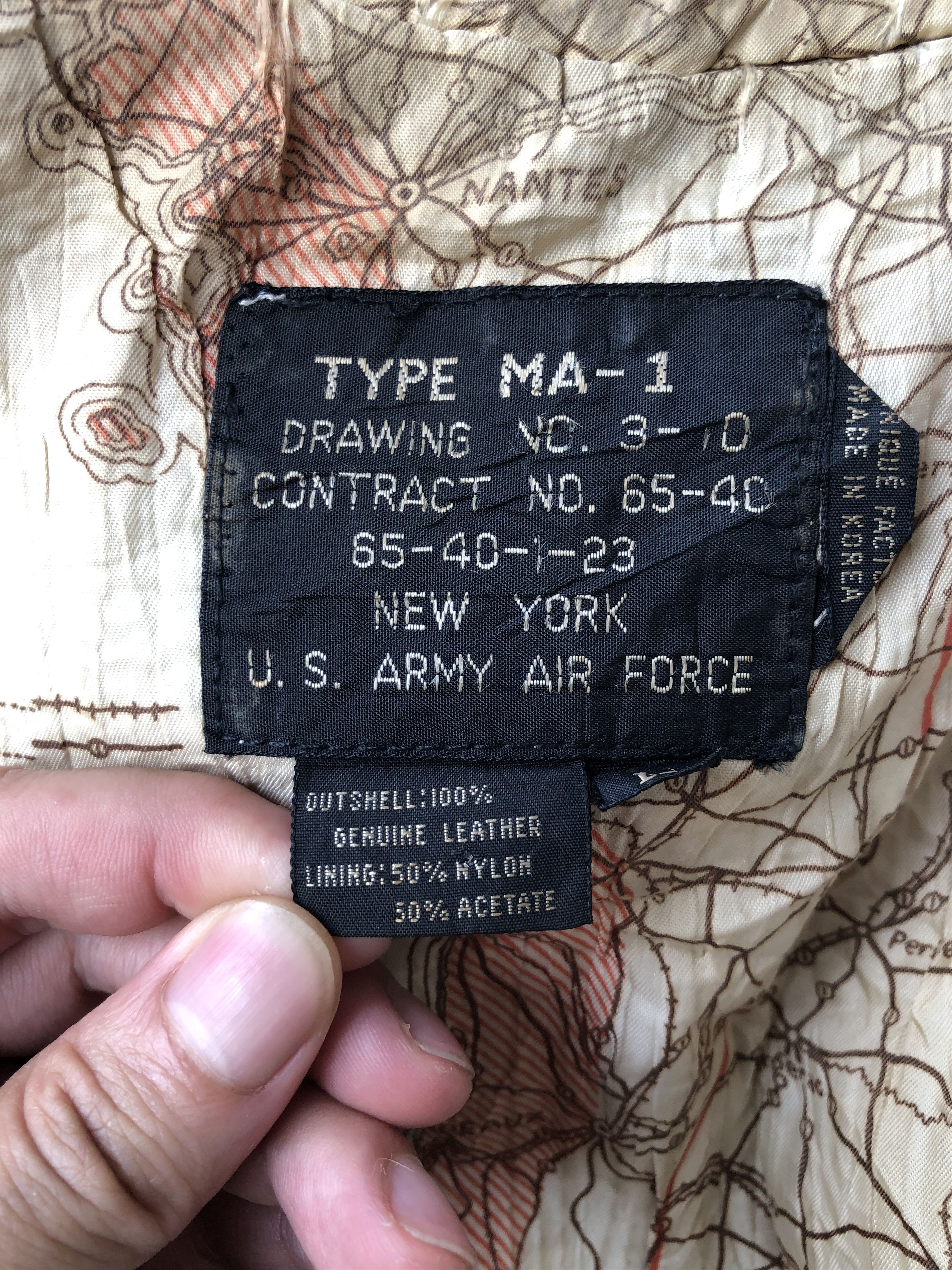 Vintage RARE 🔥VINTAGE 80’S MA-1 FIGHTER LEATHER JACKET Size US L / EU 52-54 / 3 - 18 Thumbnail