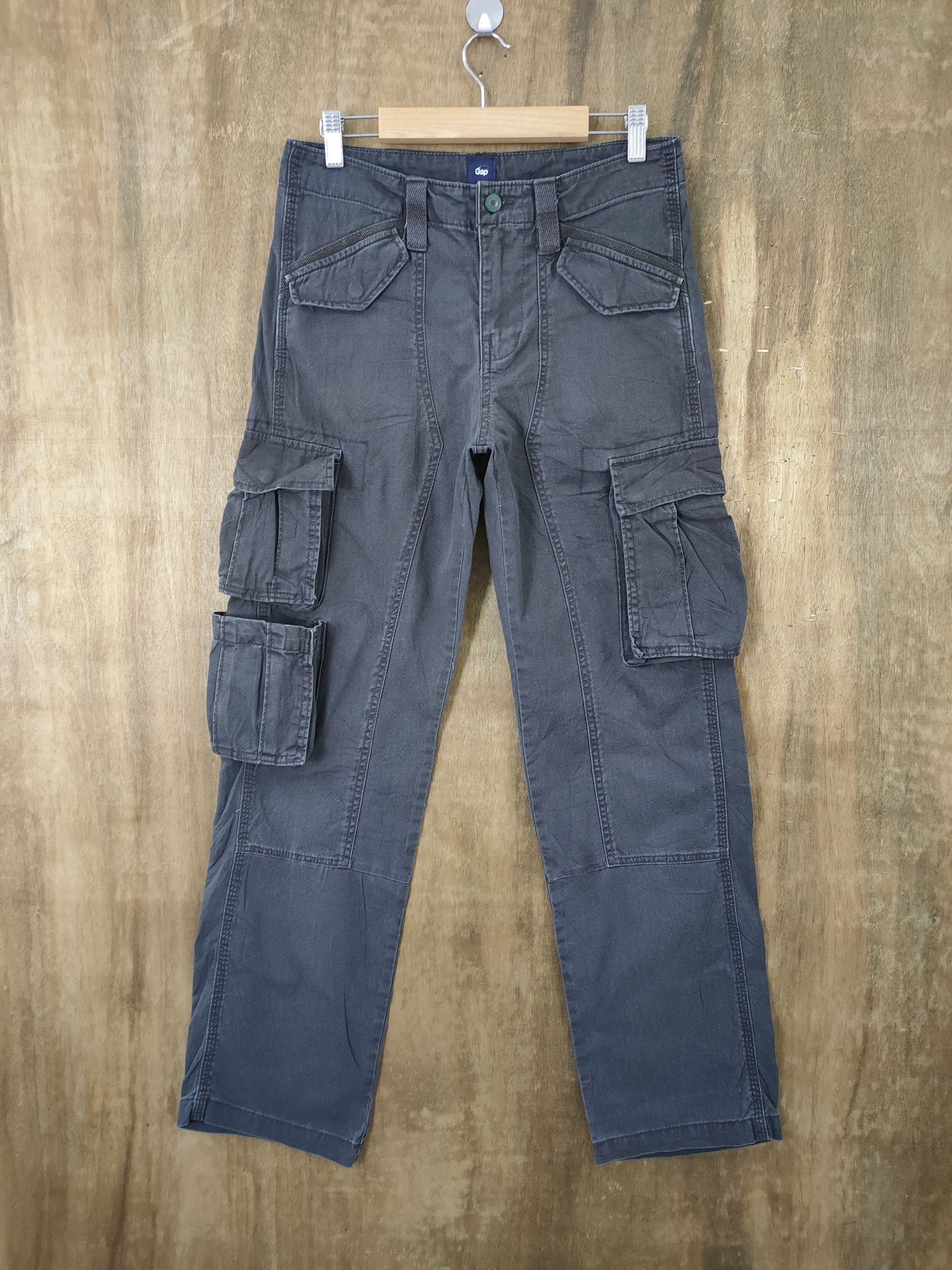 Japanese Brand × Vintage VINTAGE FADED CARGO PANTS/ DOUBLE KNEE / KANYE WEST PANT Size US 30 / EU 46 - 1 Thumbnail
