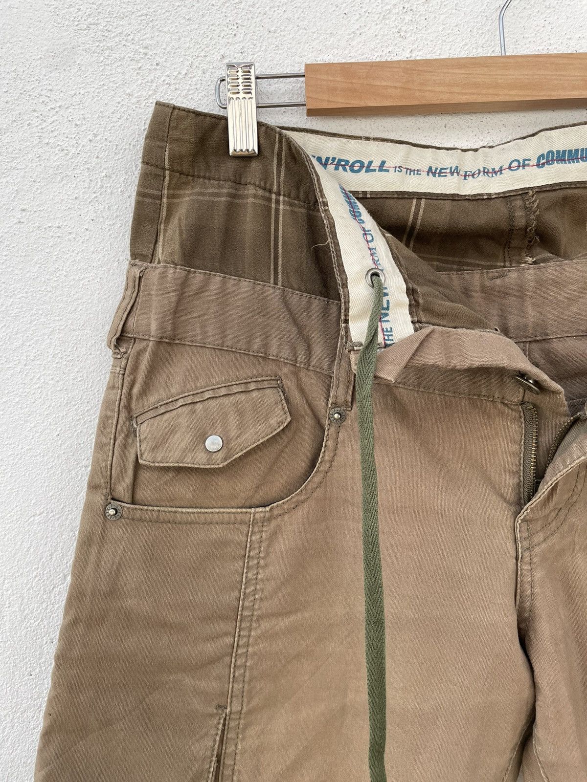 Japanese Brand × PPFM PPFM Double Waist Drawstring Cargo Pants Size US 33 - 4 Thumbnail