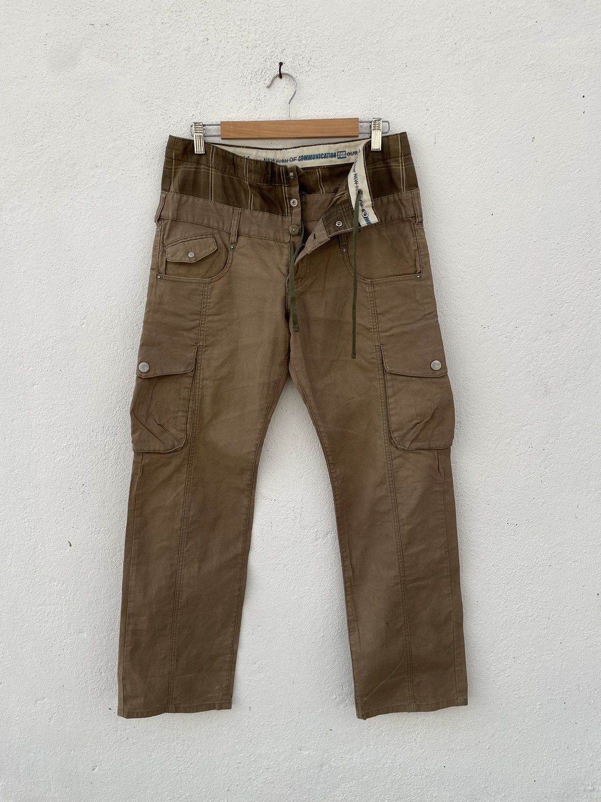 Japanese Brand × PPFM PPFM Double Waist Drawstring Cargo Pants Size US 33 - 11 Thumbnail