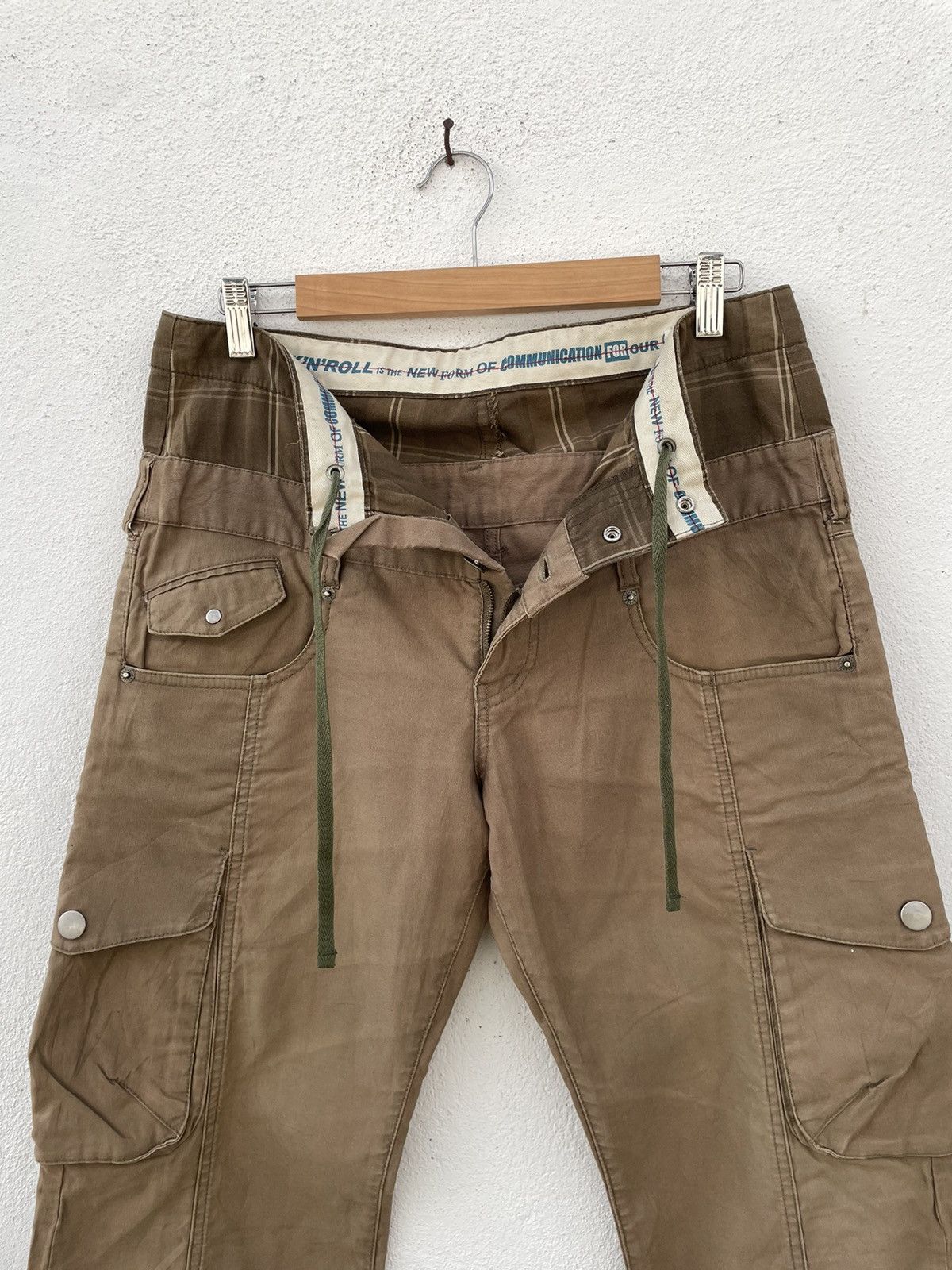 Japanese Brand × PPFM PPFM Double Waist Drawstring Cargo Pants Size US 33 - 2 Thumbnail