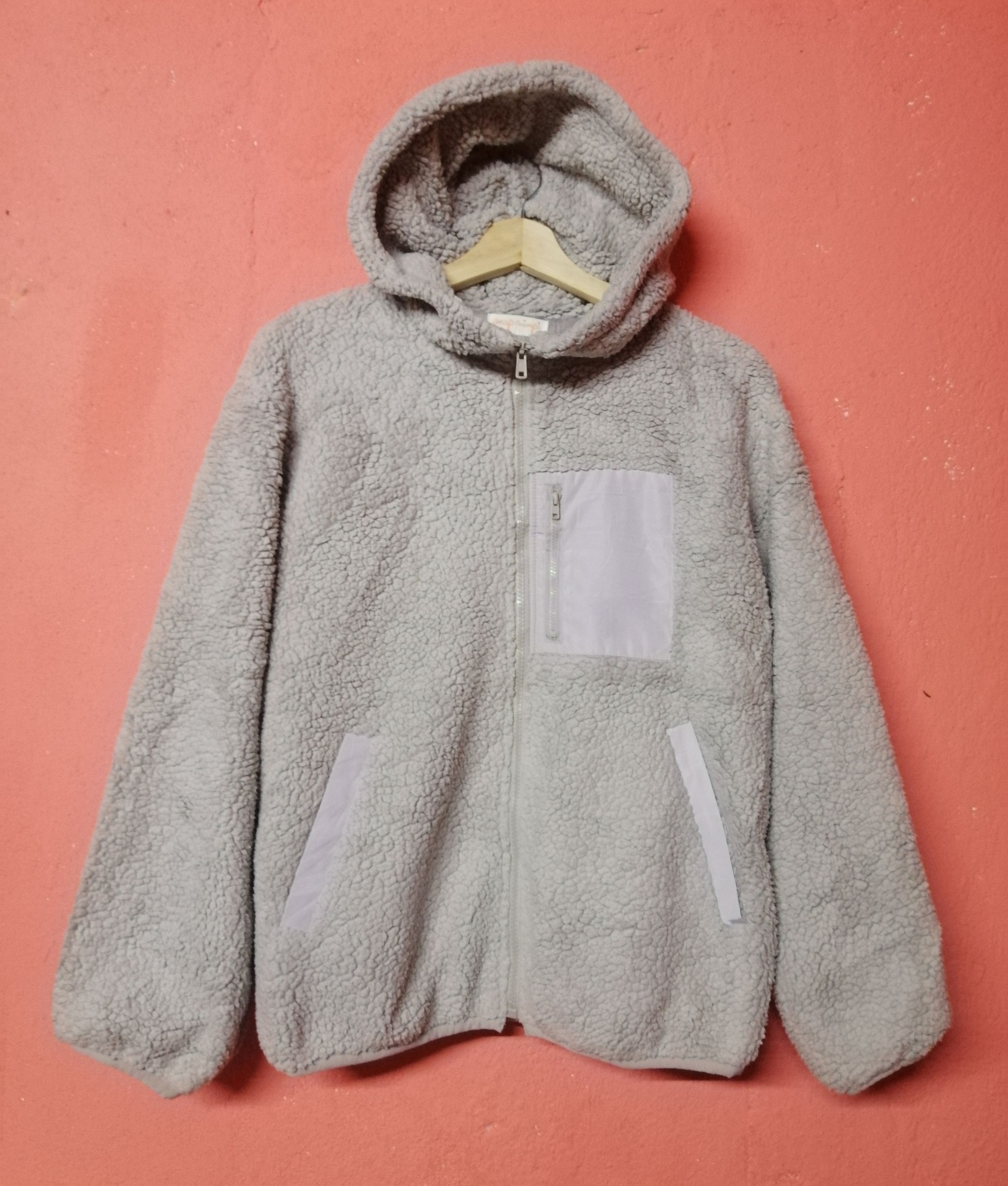 image of Outdoor Life x Winter Session Anap Mimpi Fleece Hoodie Jacket in Cream, Men's (Size Medium)