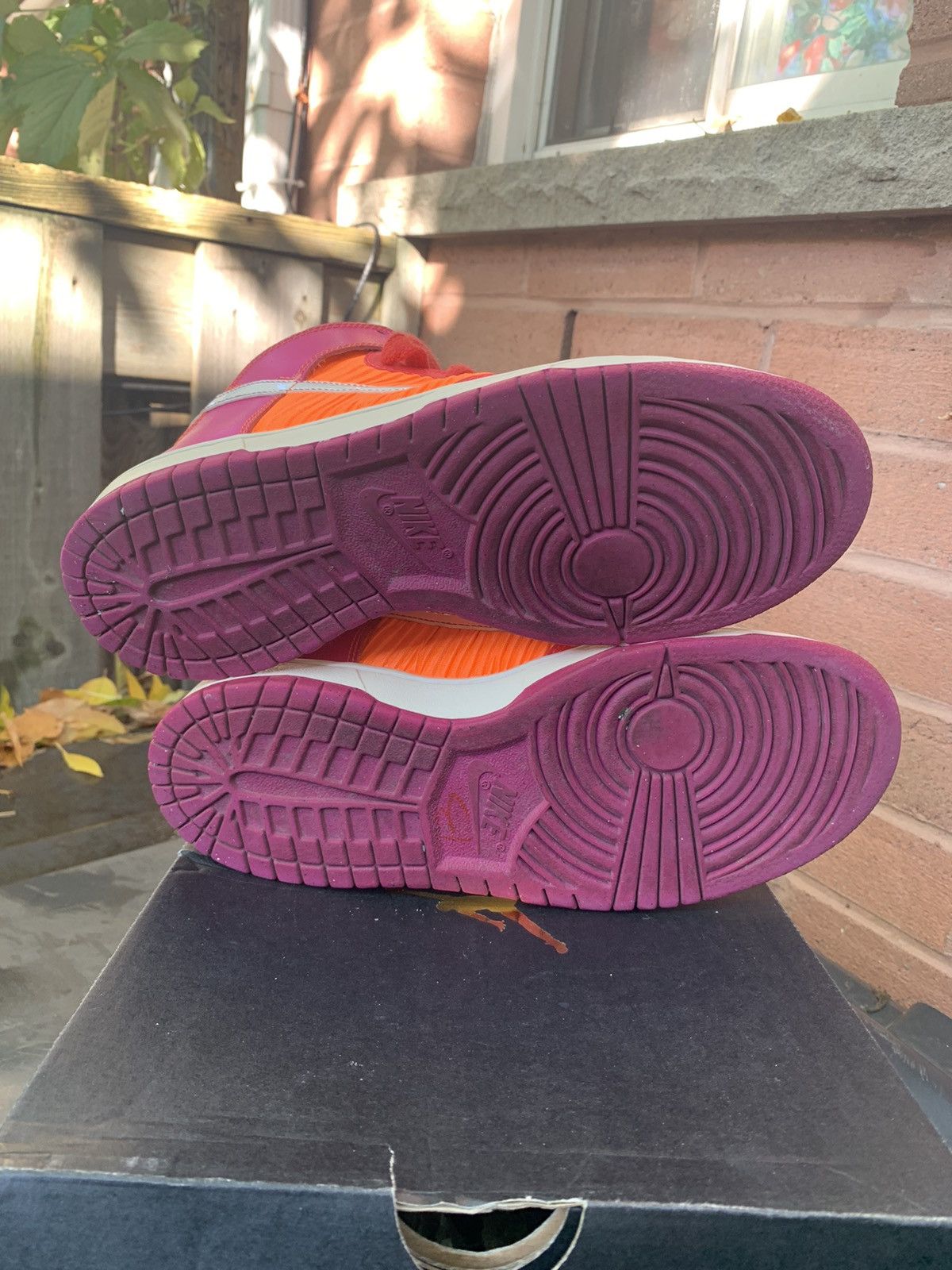 Nike Dunk High 6.0 Premium Red Orange Grape 2011 Size US 7.5 / EU 40-41 - 6 Thumbnail