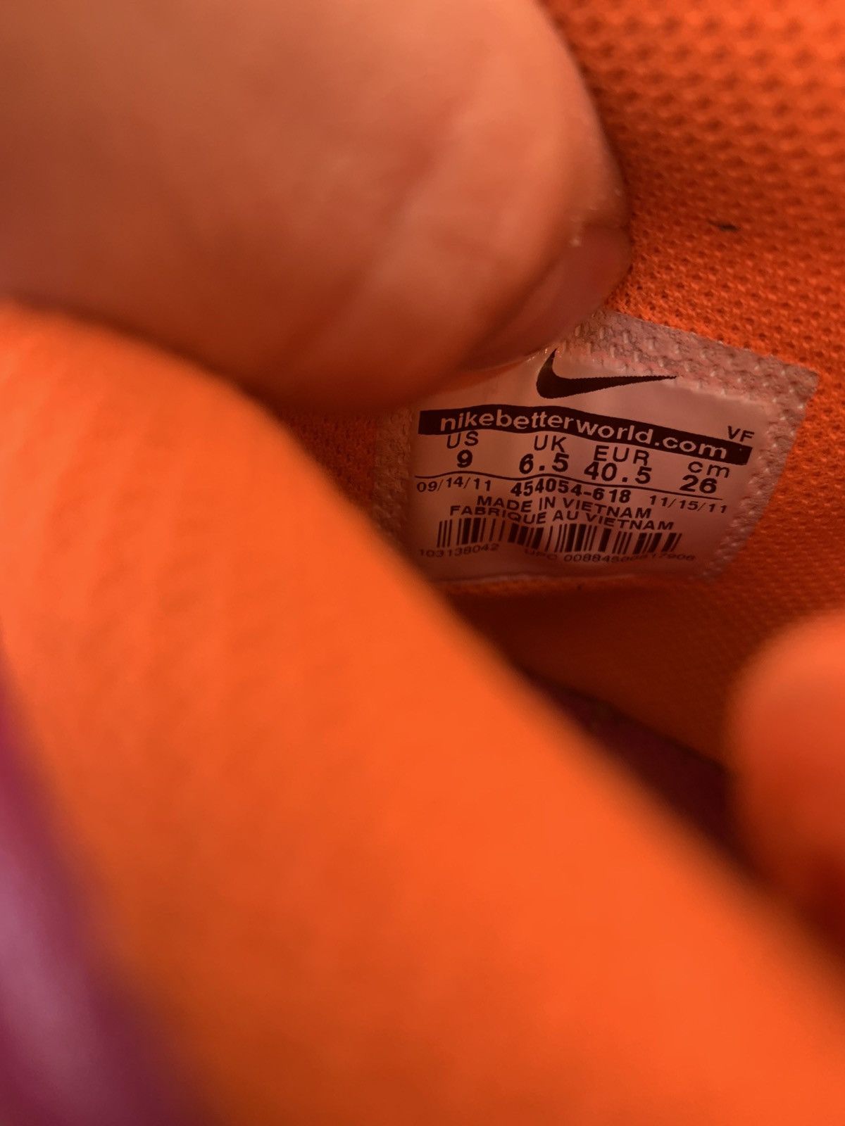 Nike Dunk High 6.0 Premium Red Orange Grape 2011 Size US 7.5 / EU 40-41 - 8 Thumbnail